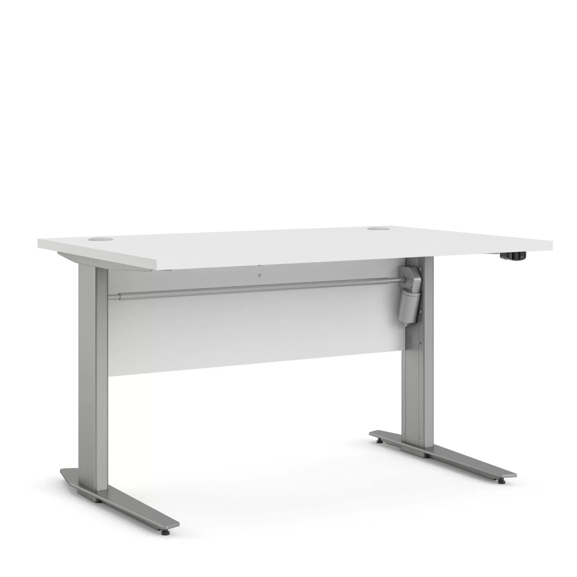 Dmora Scrivanie<Scrivania Alfango, 80x120 h75 cm, Bianco e Grigio