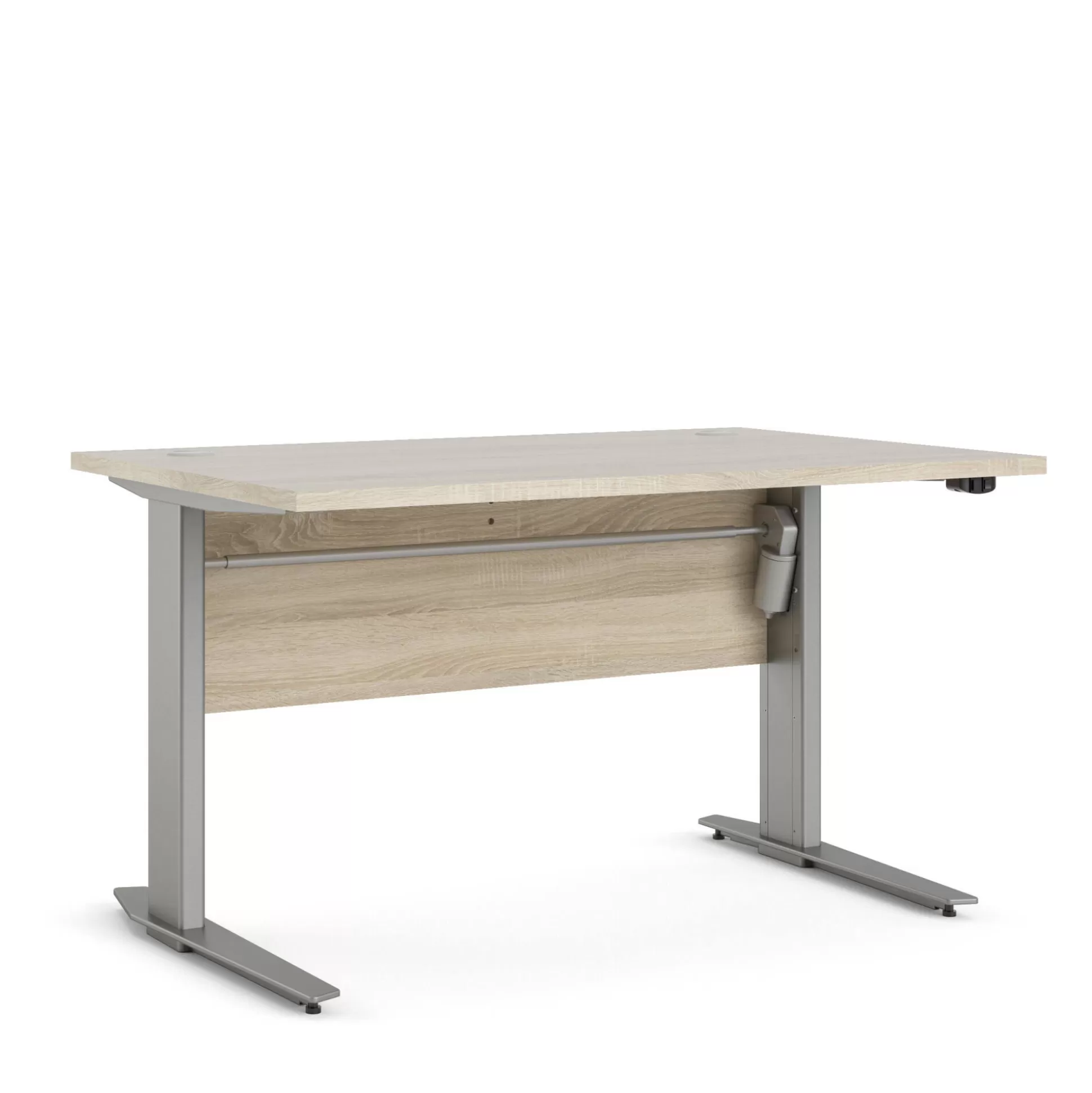 Dmora Scrivanie<Scrivania Alfango, 80x120 h75 cm, Grigio e Quercia