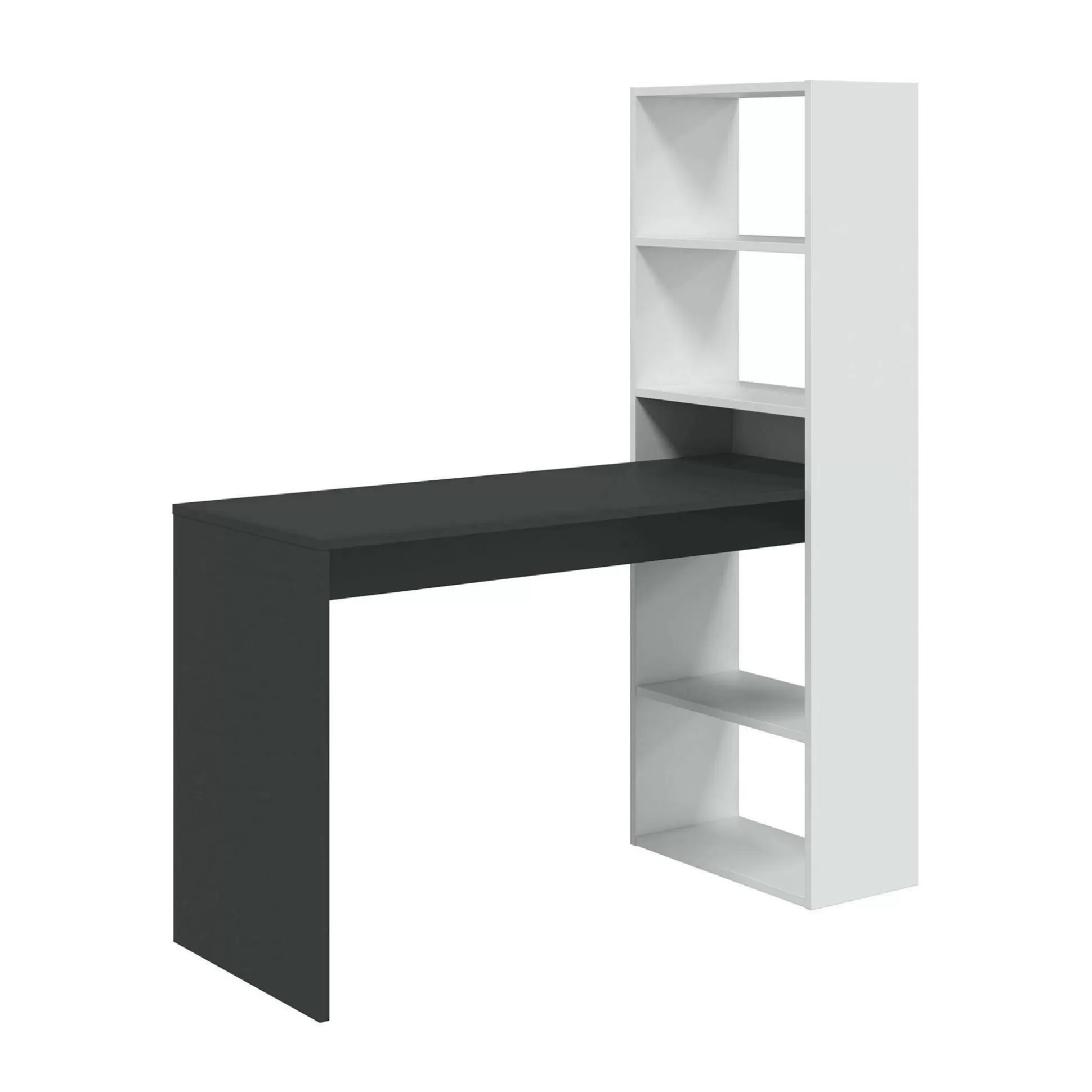 Dmora Scrivanie<Scrivania Ali, 120x53h144 cm, Bianco e Antracite