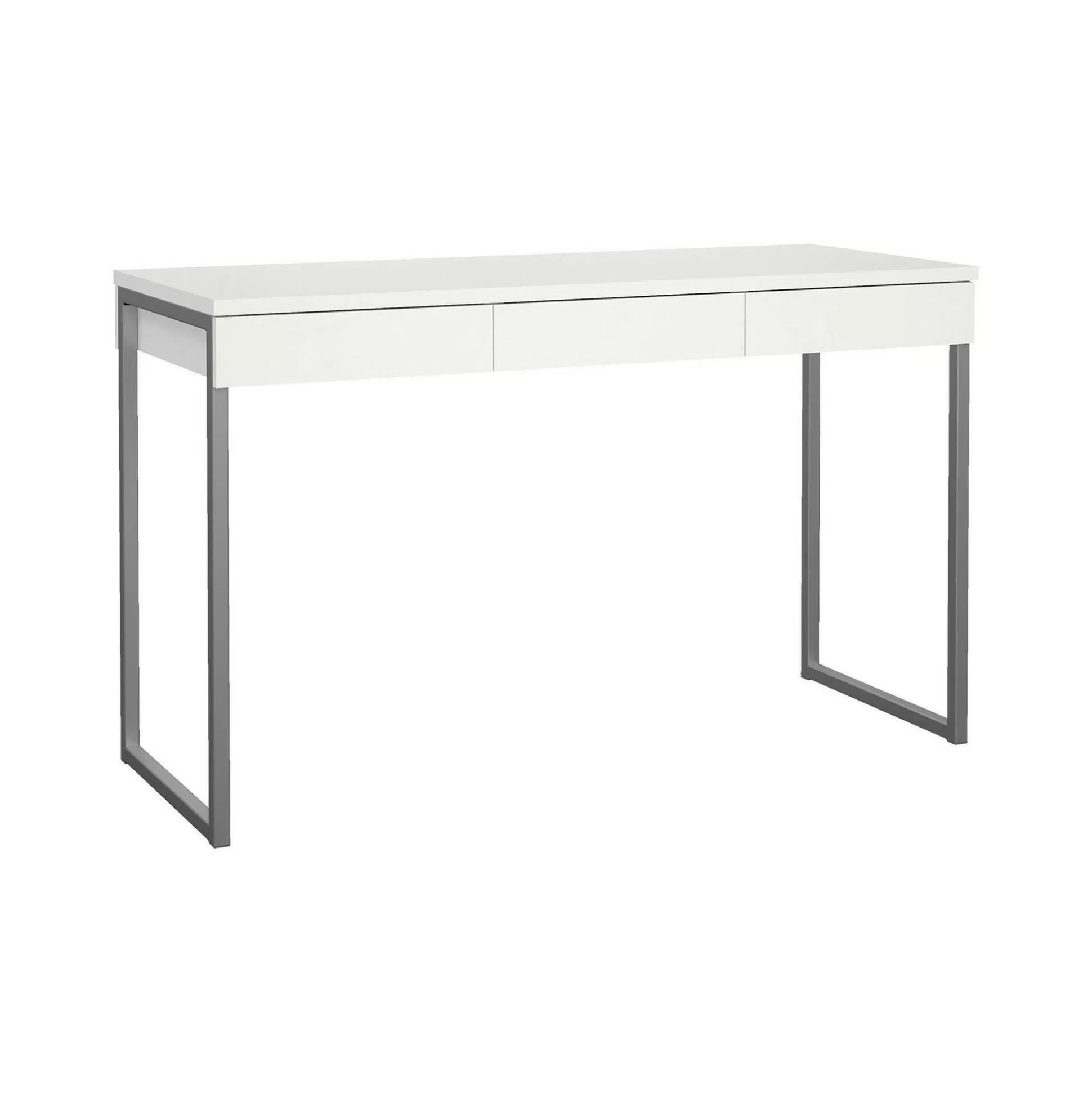 Dmora Scrivanie<Scrivania Amadeo, 126x52 h77 cm, Bianco