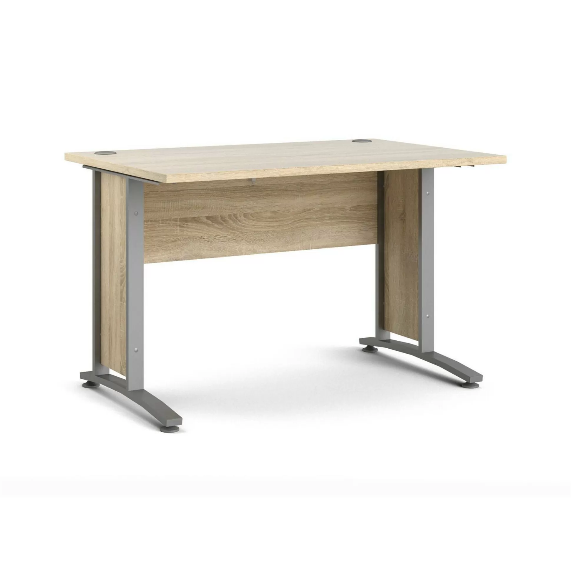 Dmora Scrivanie<Scrivania Amigos, 120x80 h75 cm, Grigio e Quercia