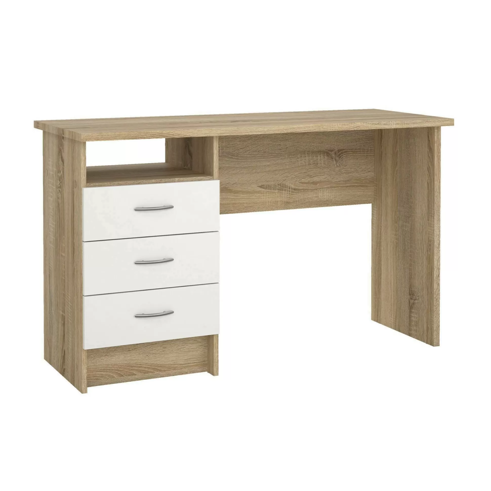 Dmora Scrivanie<Scrivania Andre, 120x48 h72 cm, Quercia e Bianco