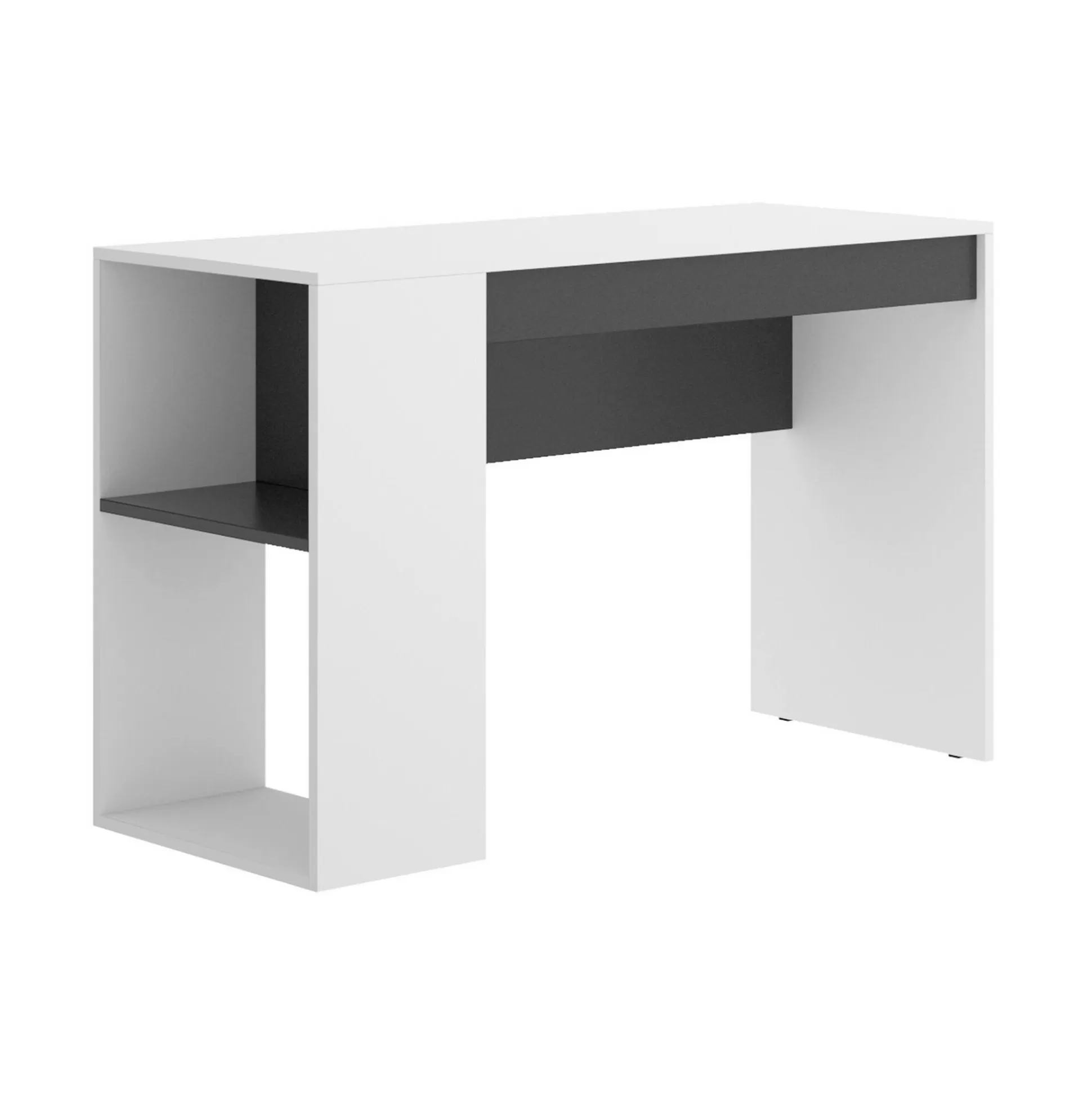 Dmora Scrivanie<Scrivania Arianella, 115x50h74 cm, Bianco e Antracite