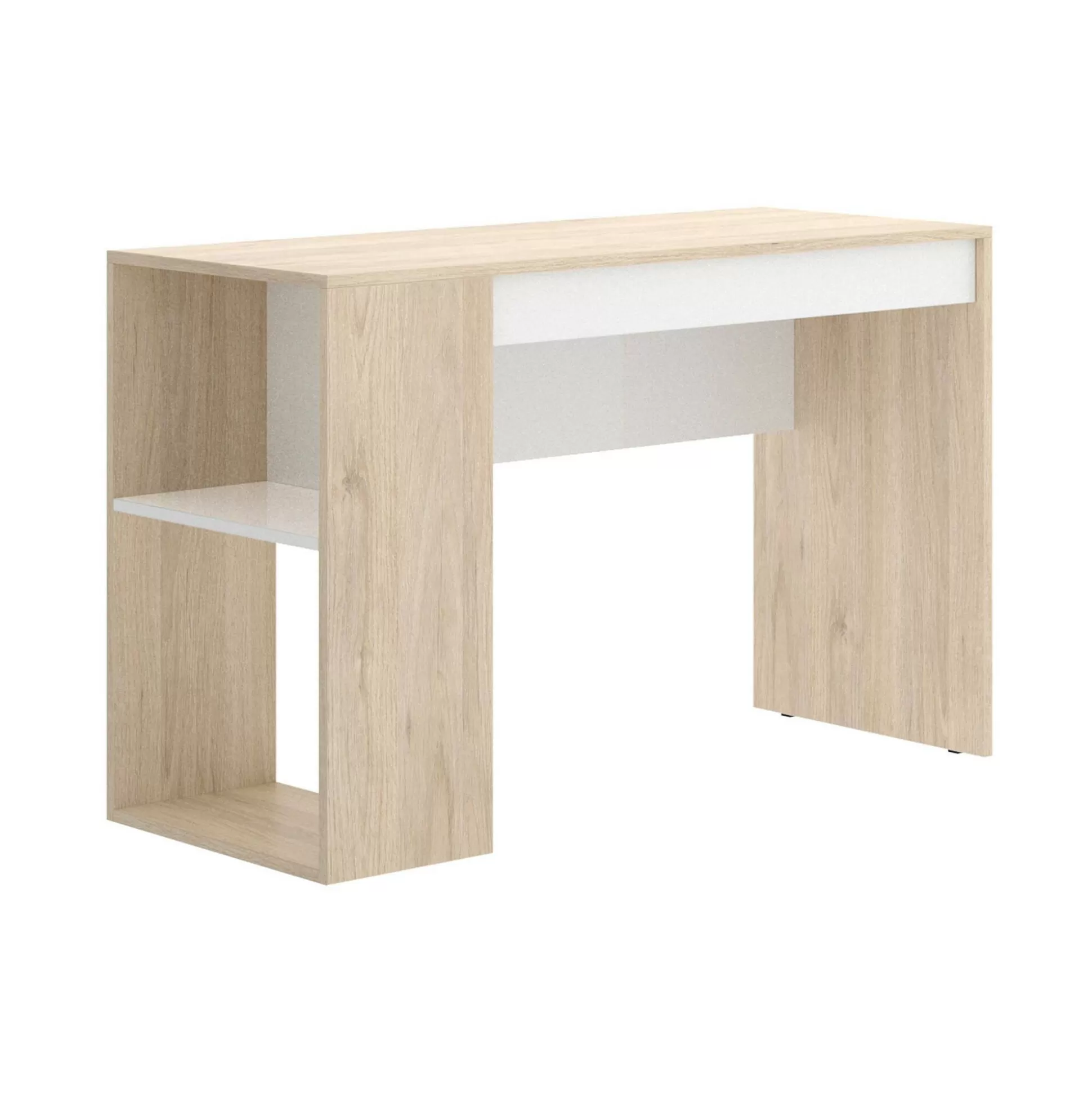 Dmora Scrivanie<Scrivania Arianella, 115x50h74 cm, Rovere e Bianco