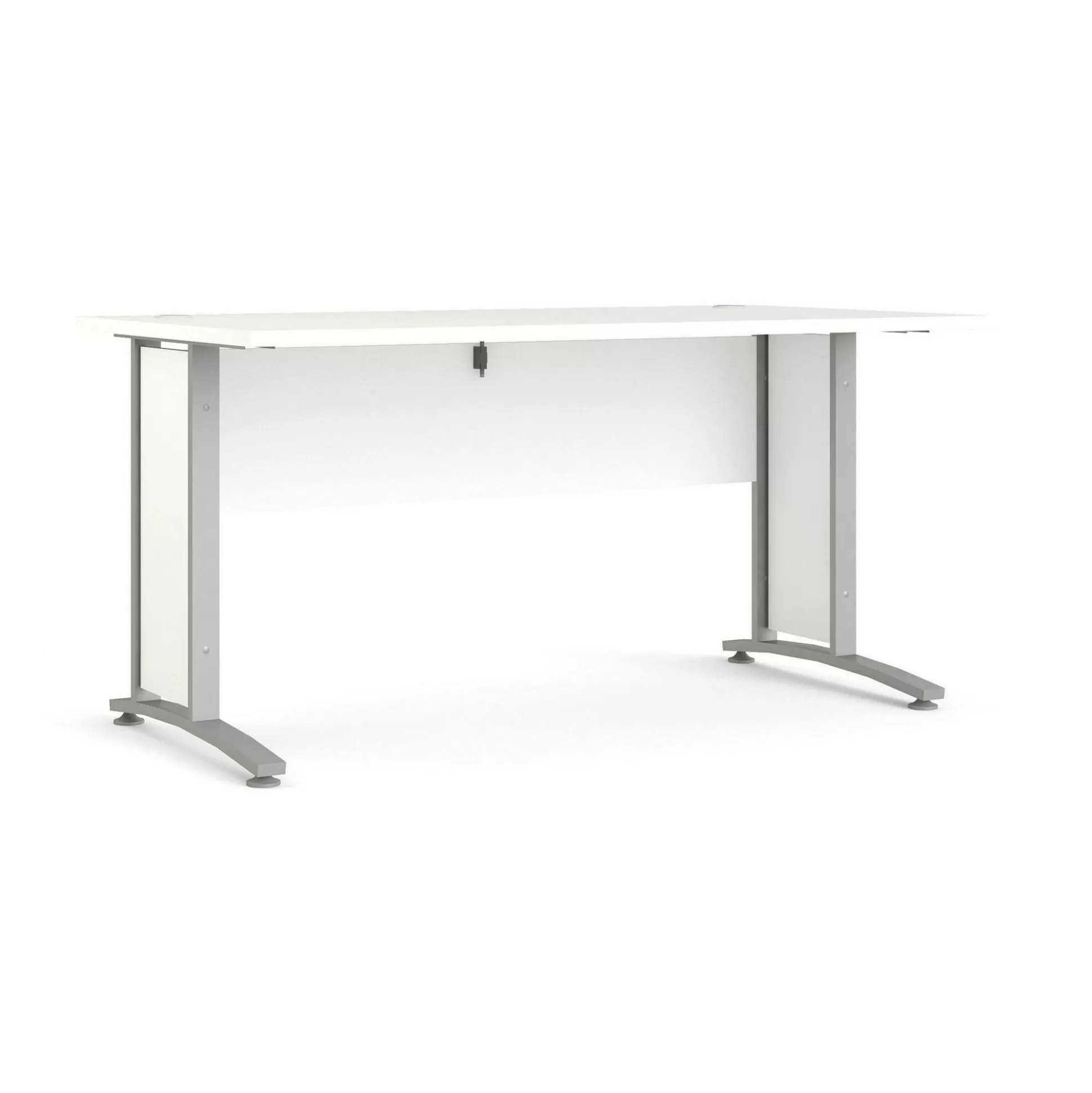 Dmora Scrivanie<Scrivania Ascorbato, 150x80 h75 cm, Bianco e Grigio