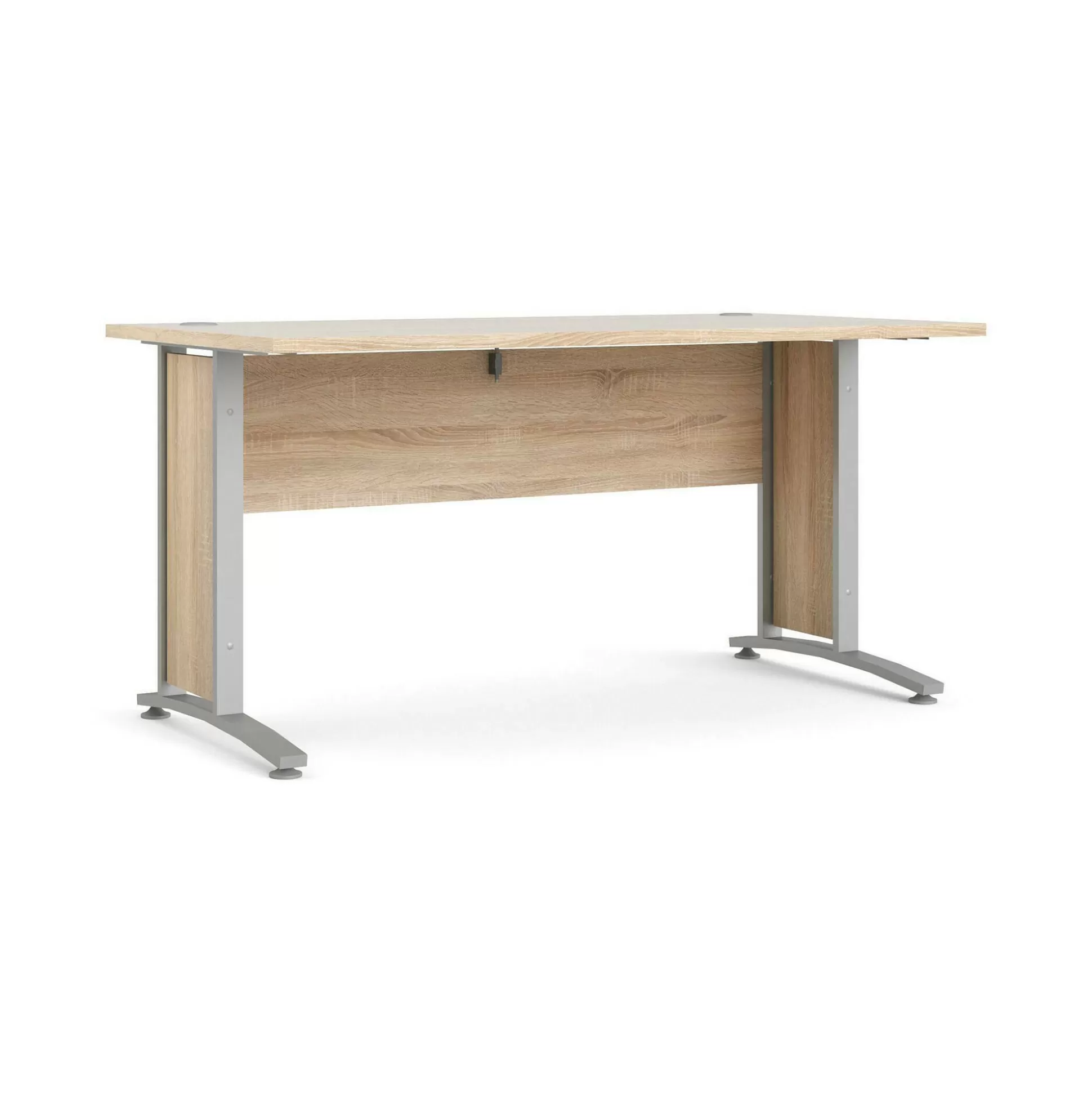 Dmora Scrivanie<Scrivania Ascorbato, 150x80 h75 cm, Grigio e Quercia