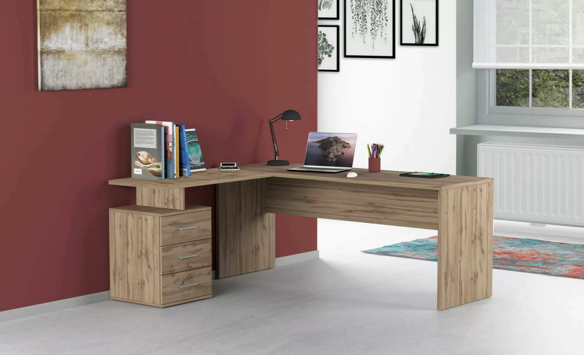 Dmora Scrivanie<Scrivania Ascuby, cm 160x60h75,