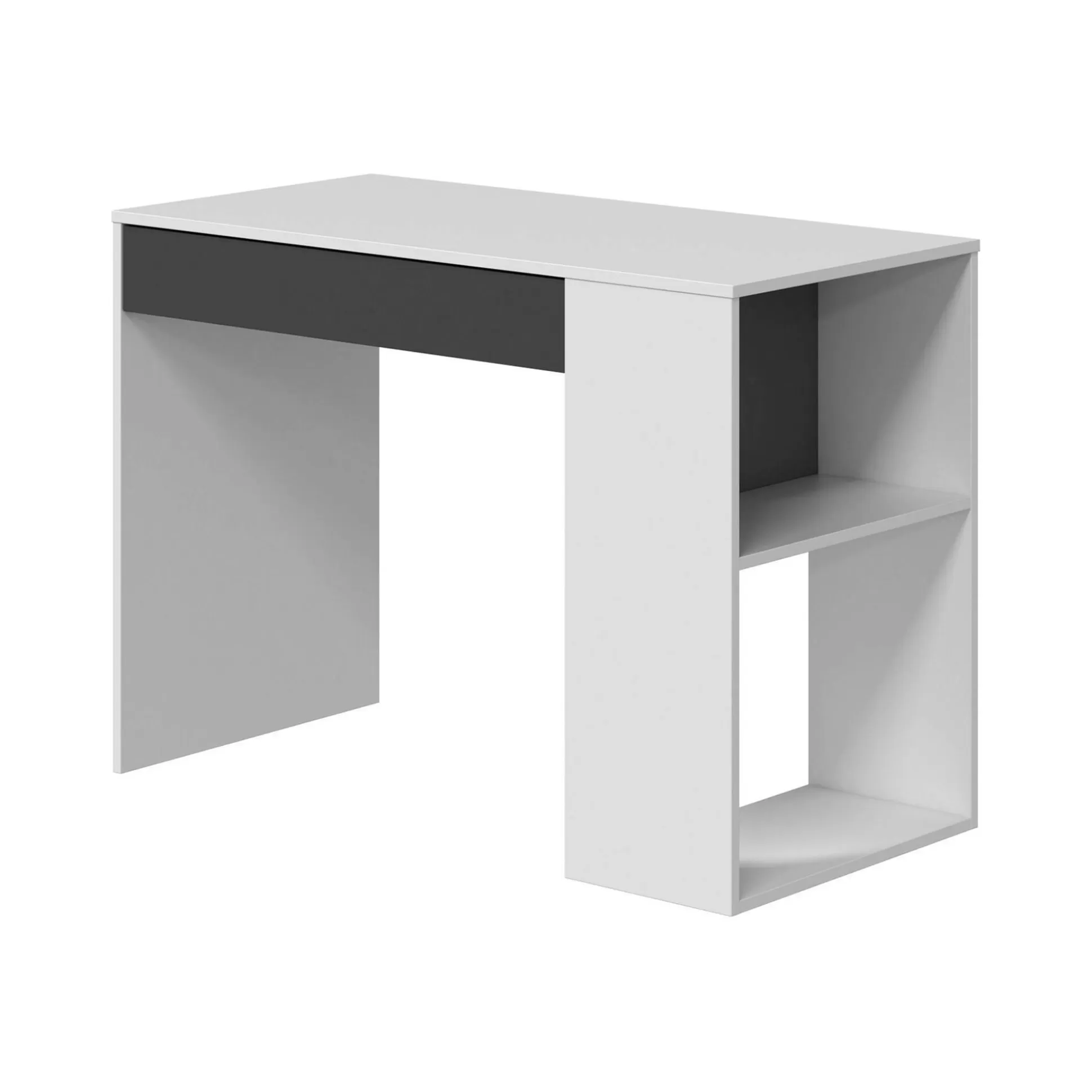 Dmora Scrivanie<Scrivania Attila, 101x50h73 cm, Bianco e Antracite