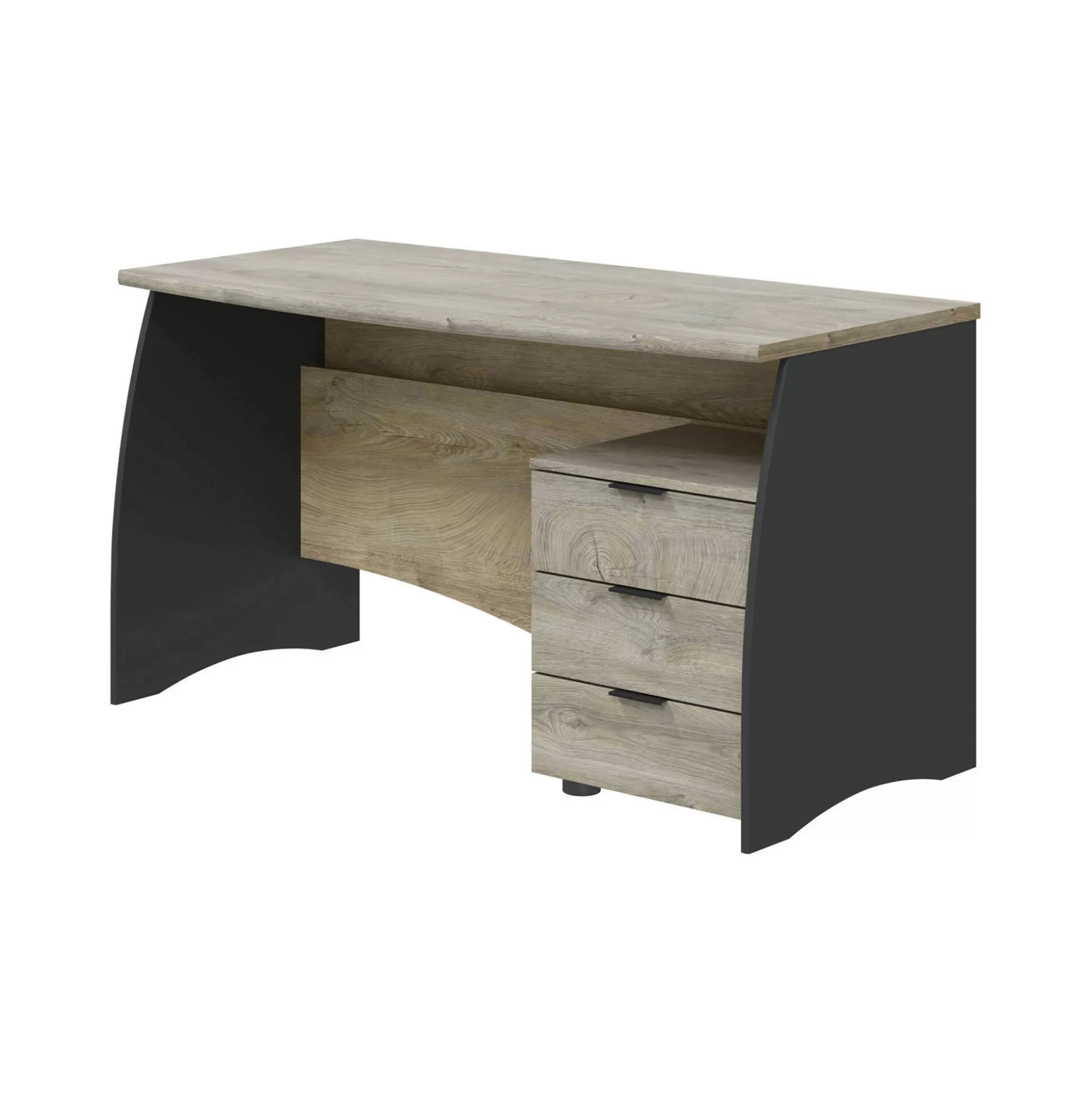 Dmora Scrivanie<Scrivania Azziz, 136x67h74 cm, Rovere e Antracite