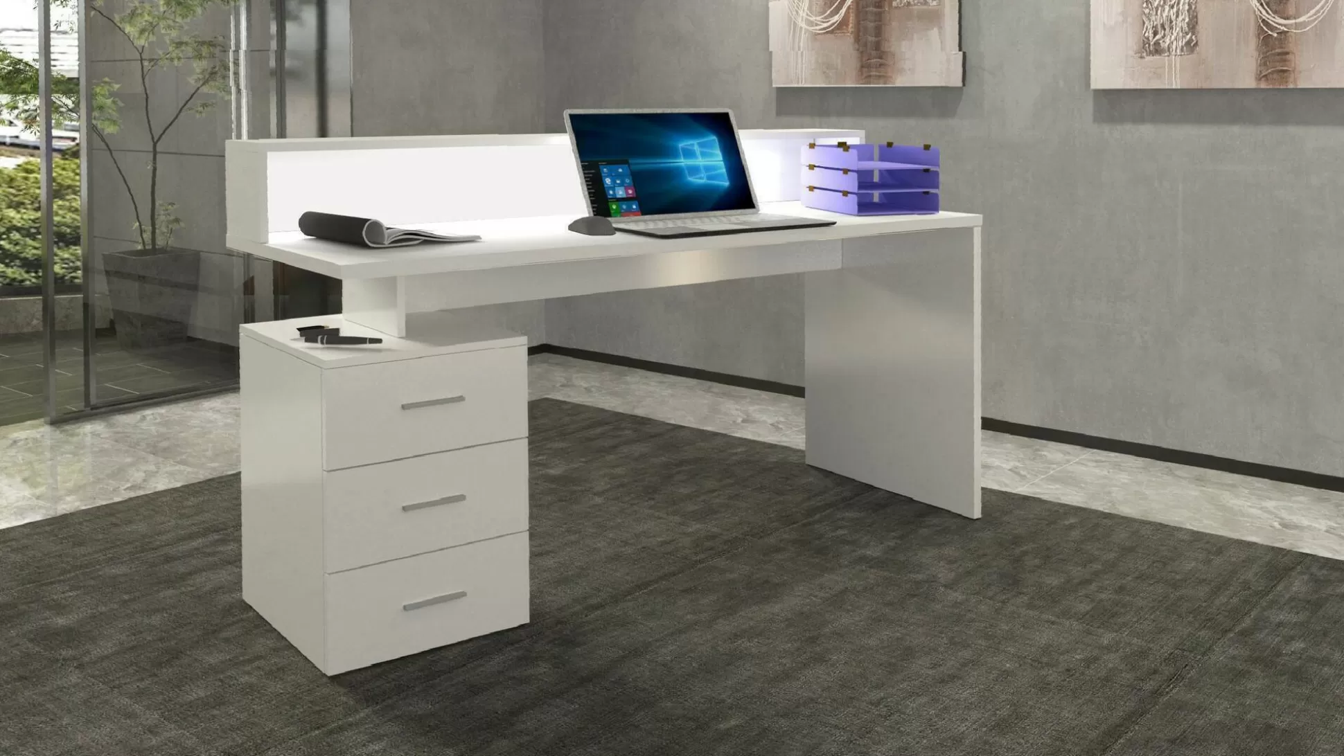 Dmora Scrivanie<Scrivania Bardi, 160x60h90 cm,