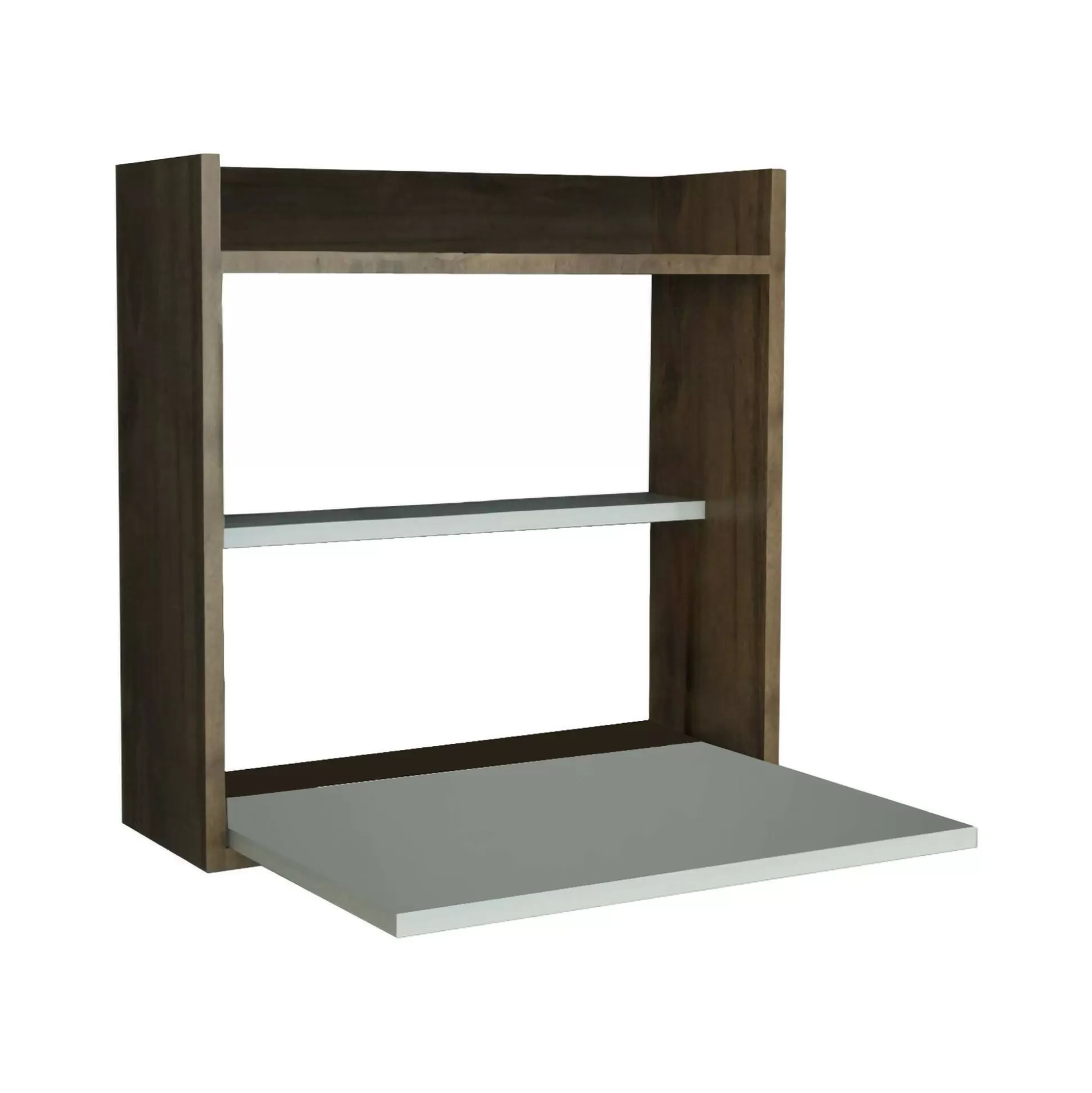 Dmora Scrivanie<Scrivania Bariano, 60x20h60 cm, Bianco e Noce