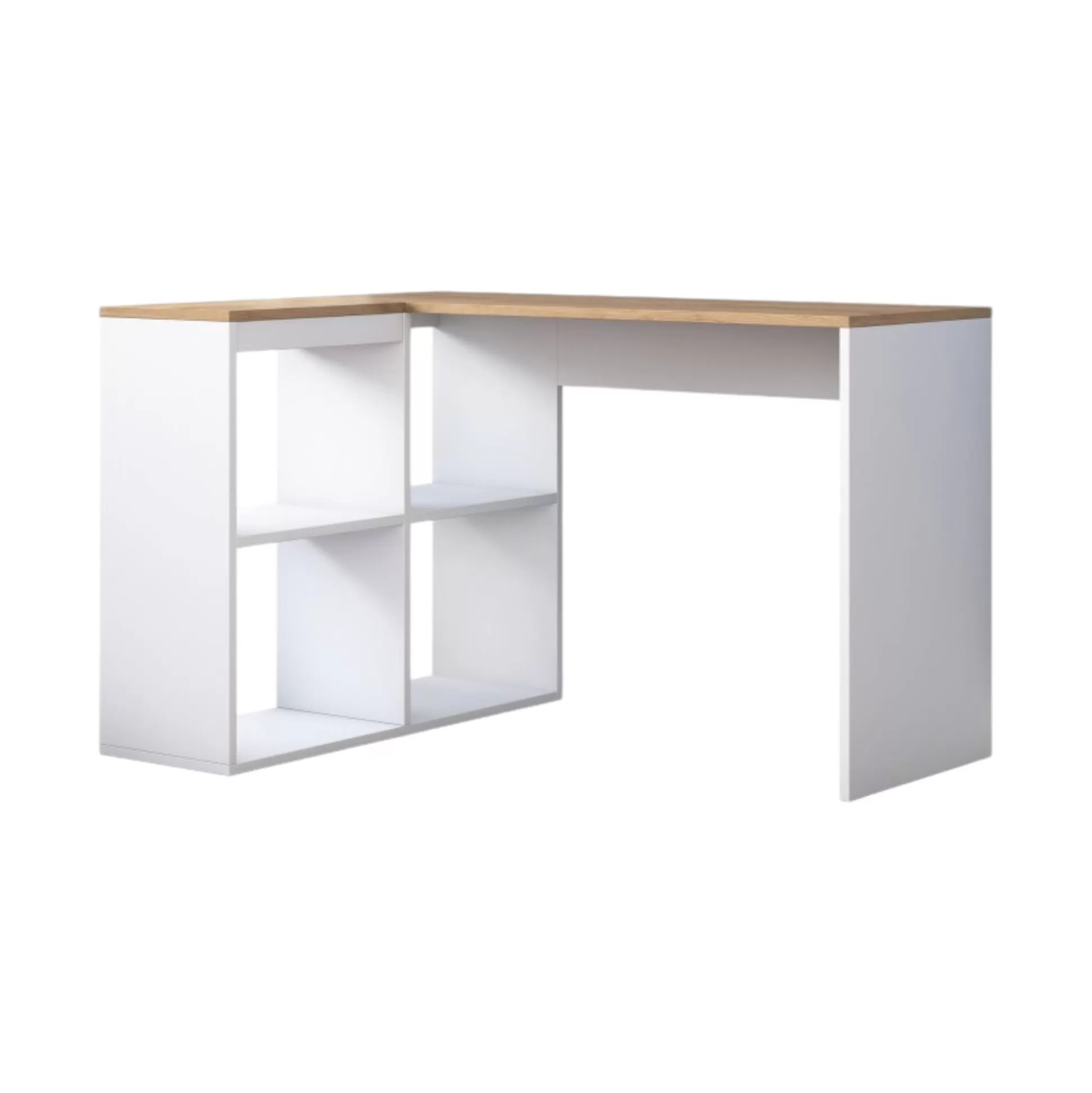 Dmora Scrivanie<Scrivania Dlezzerin, 120x50 h75 cm, Quercia e Bianco