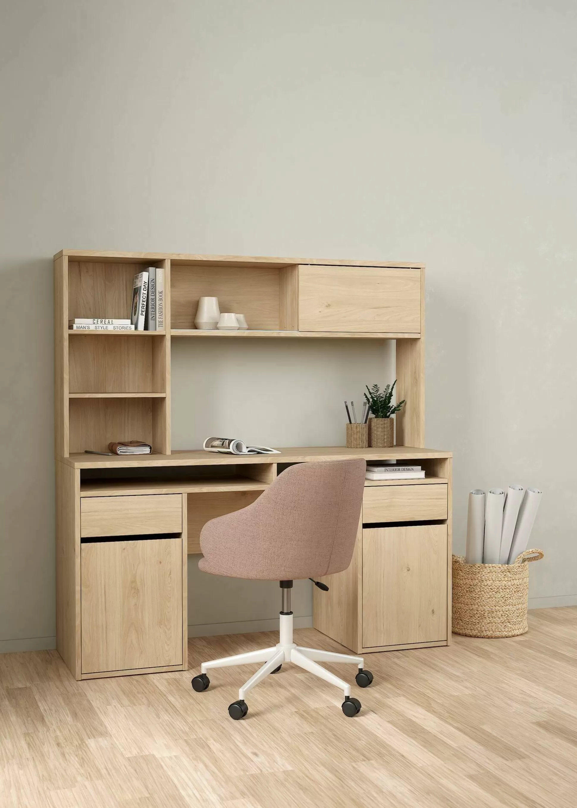 Dmora Scrivanie<Scrivania Dtrevisa, 48x149 h156 cm,