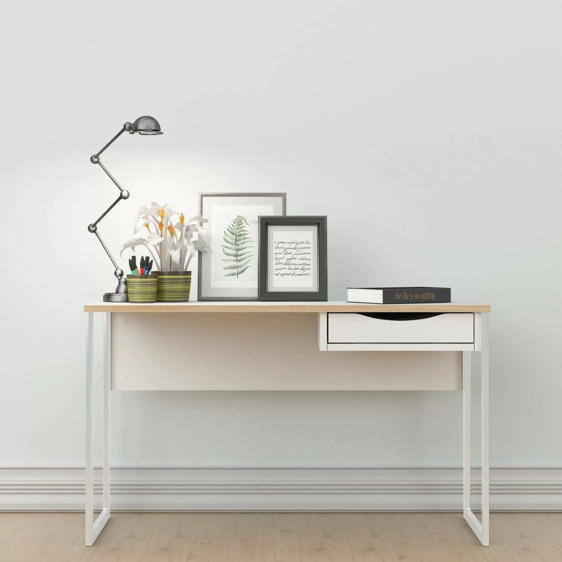 Dmora Scrivanie<Scrivania Dtrimbol, 130x48 h77 cm,