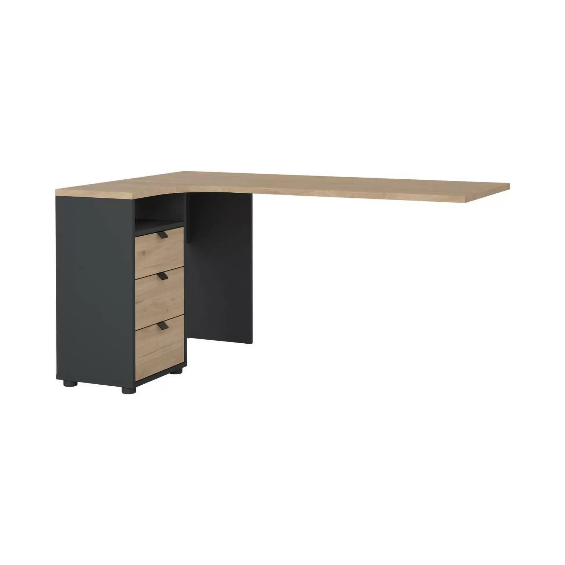 Dmora Scrivanie<Scrivania Dtuttin, 100x150 h76 cm, Rovere e Grigio