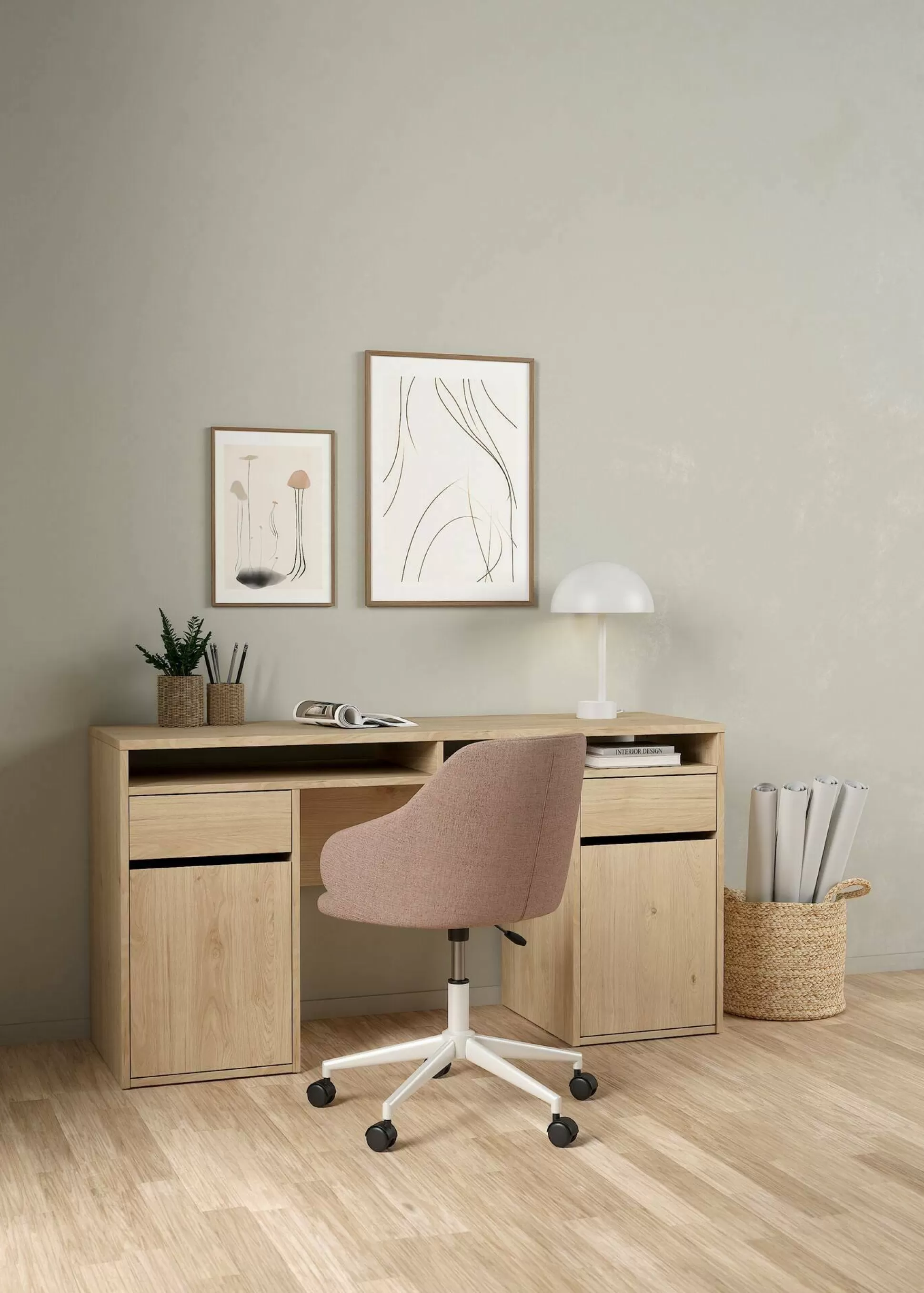 Dmora Scrivanie<Scrivania Dvener, 48x149 h77 cm,