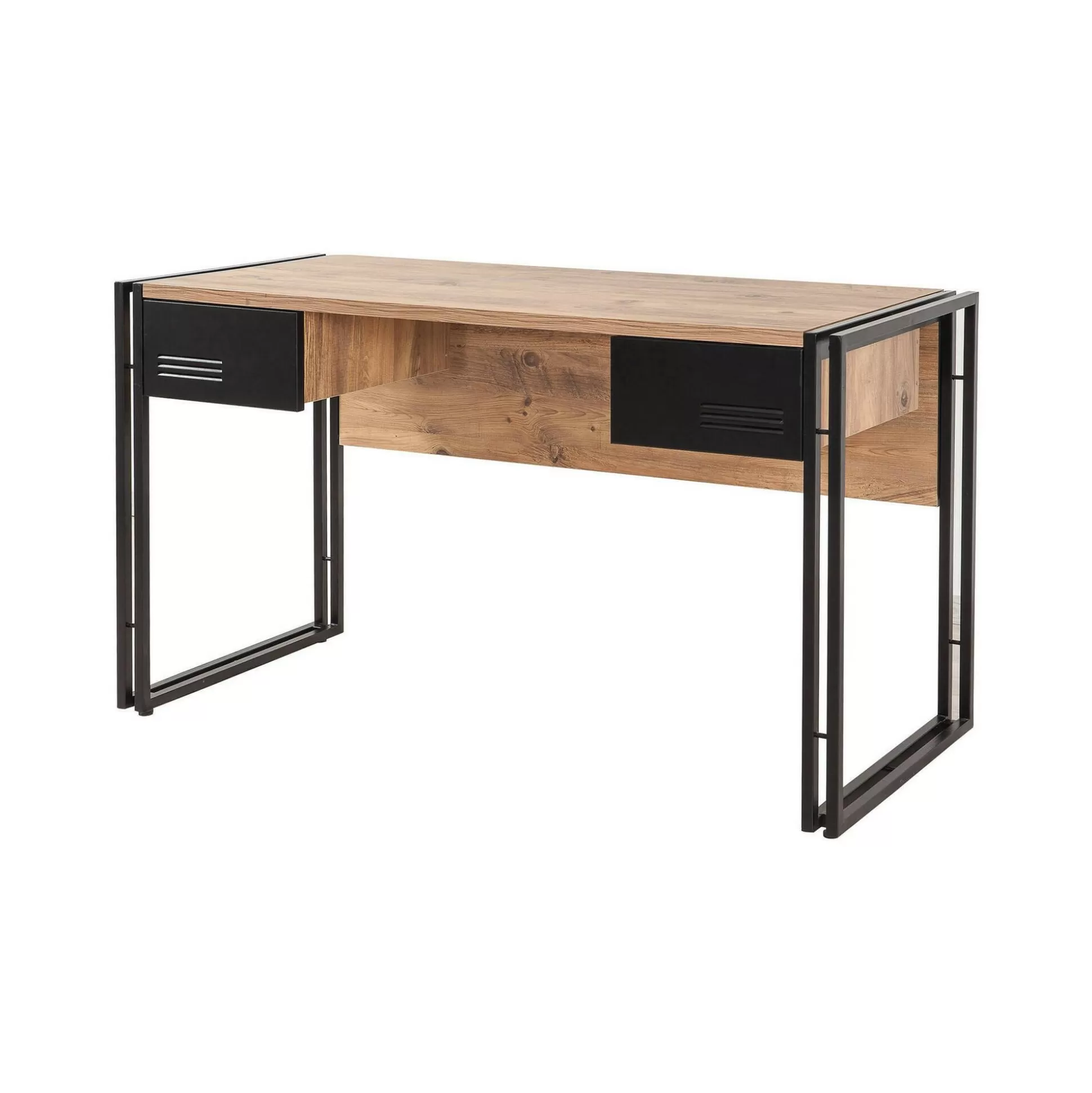 Dmora Scrivanie<Scrivania Grimilde, 139x60h75 cm, Quercia e Nero