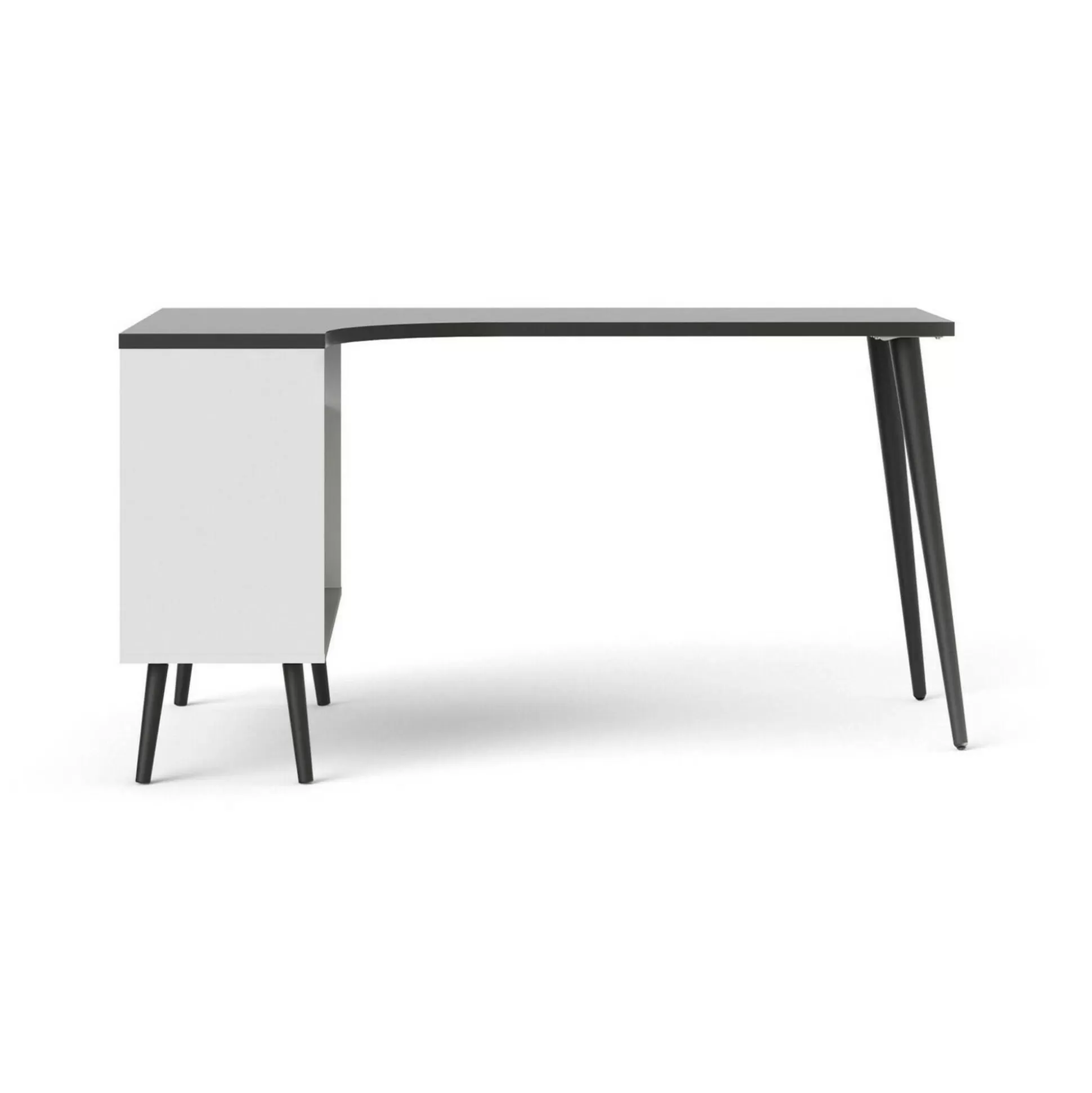 Dmora Scrivanie<Scrivania Katherine, 145x81 h76 cm, Bianco e Nero