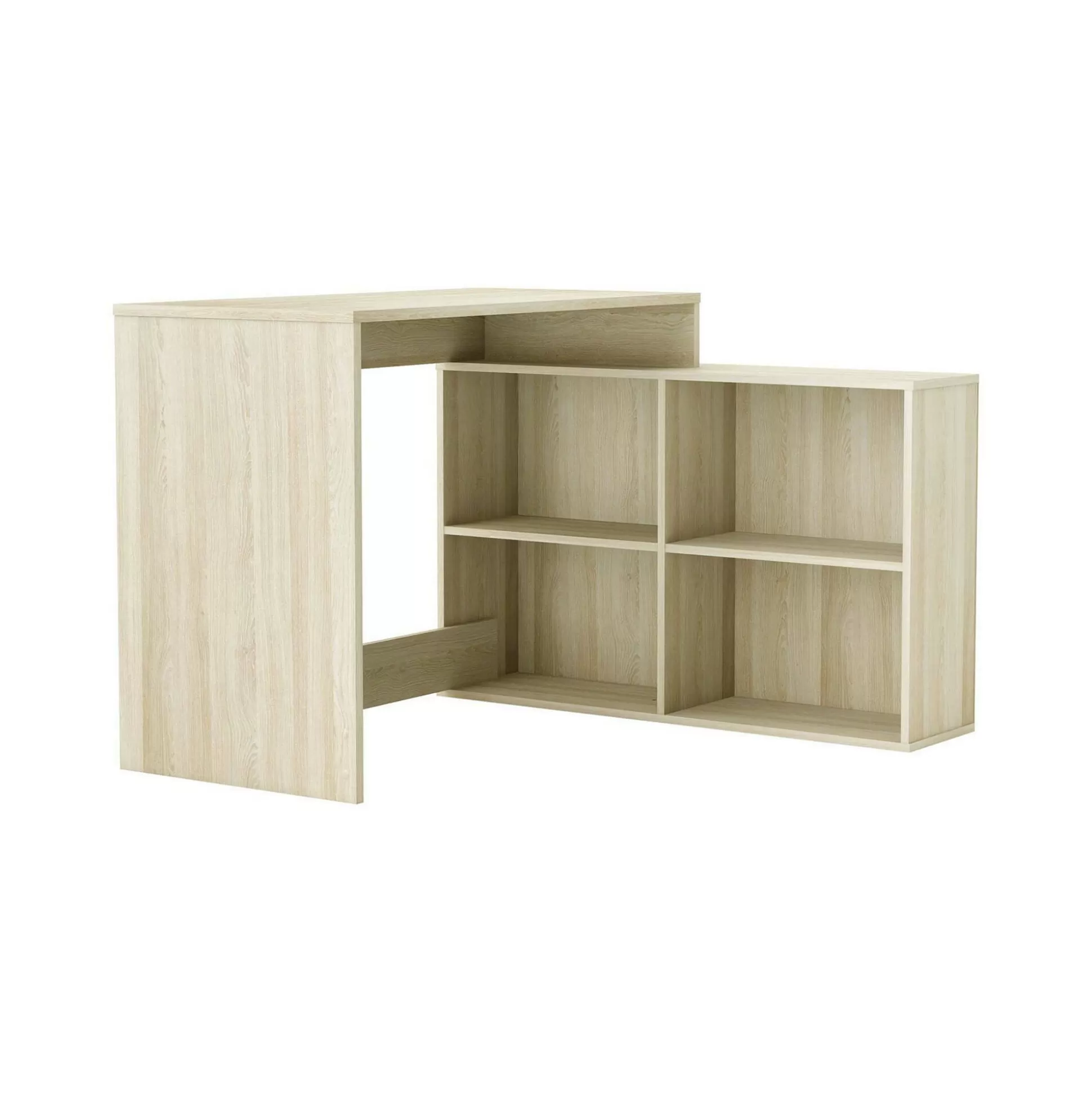 Dmora Scrivanie<Scrivania Kyarr, 112x101 h77 cm, Rovere e Bianco