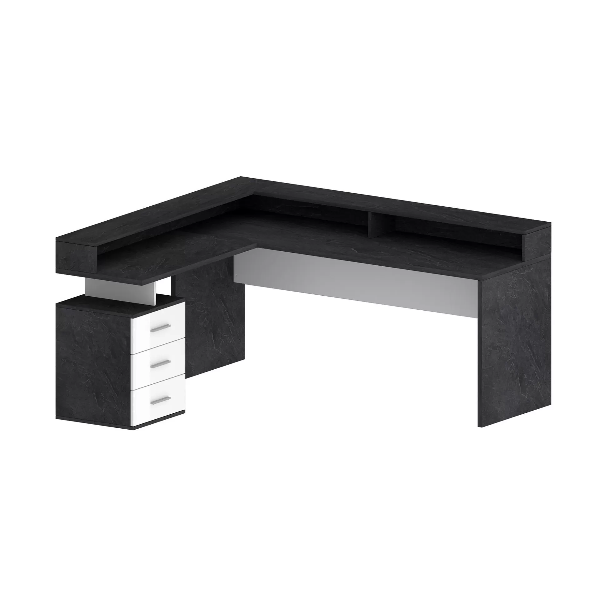Dmora Scrivanie<Scrivania Leonilda, 180x90h160 cm, Bianco e
