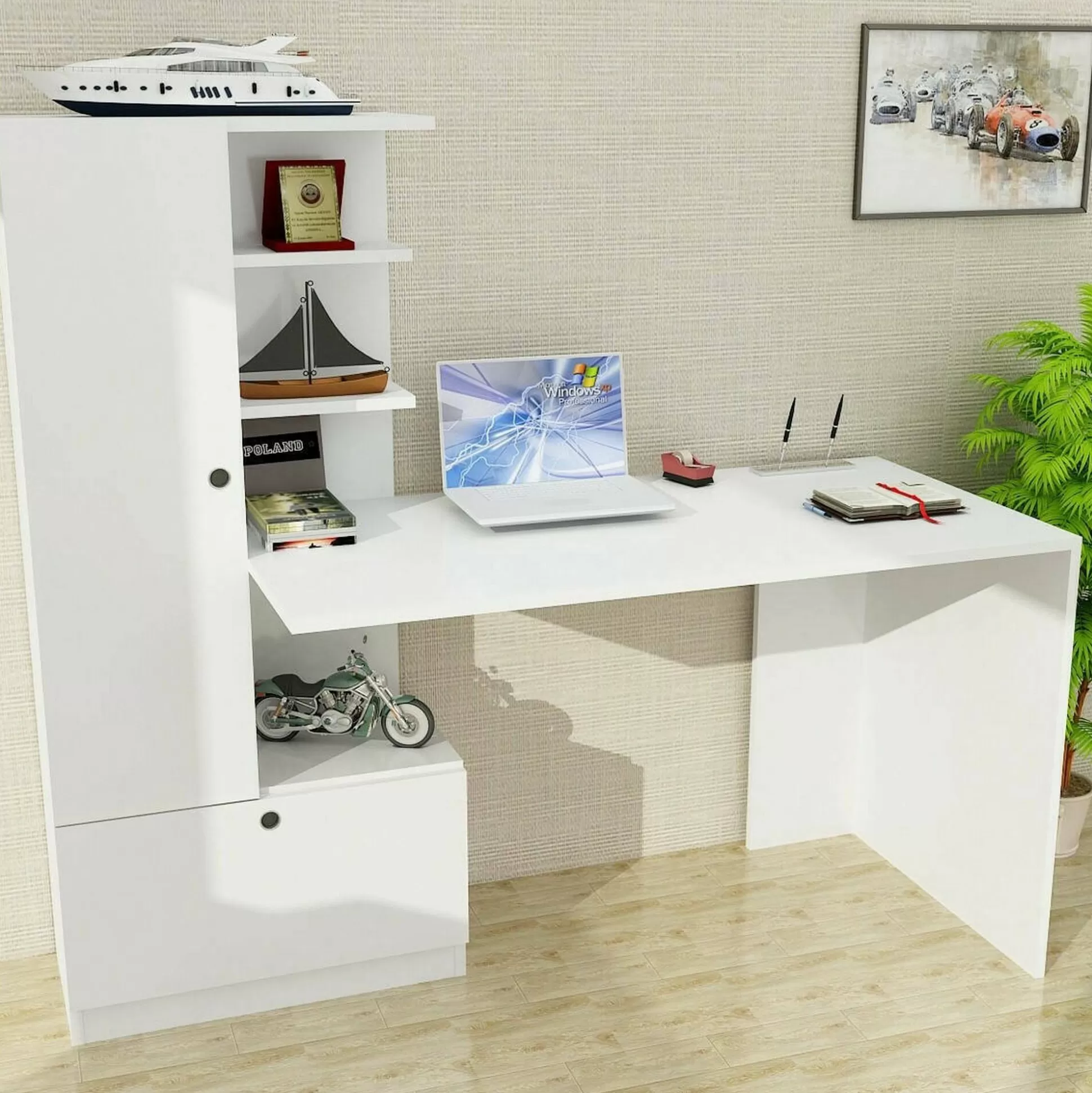 Dmora Scrivanie<Scrivania Marilena, 150x62h140 cm,