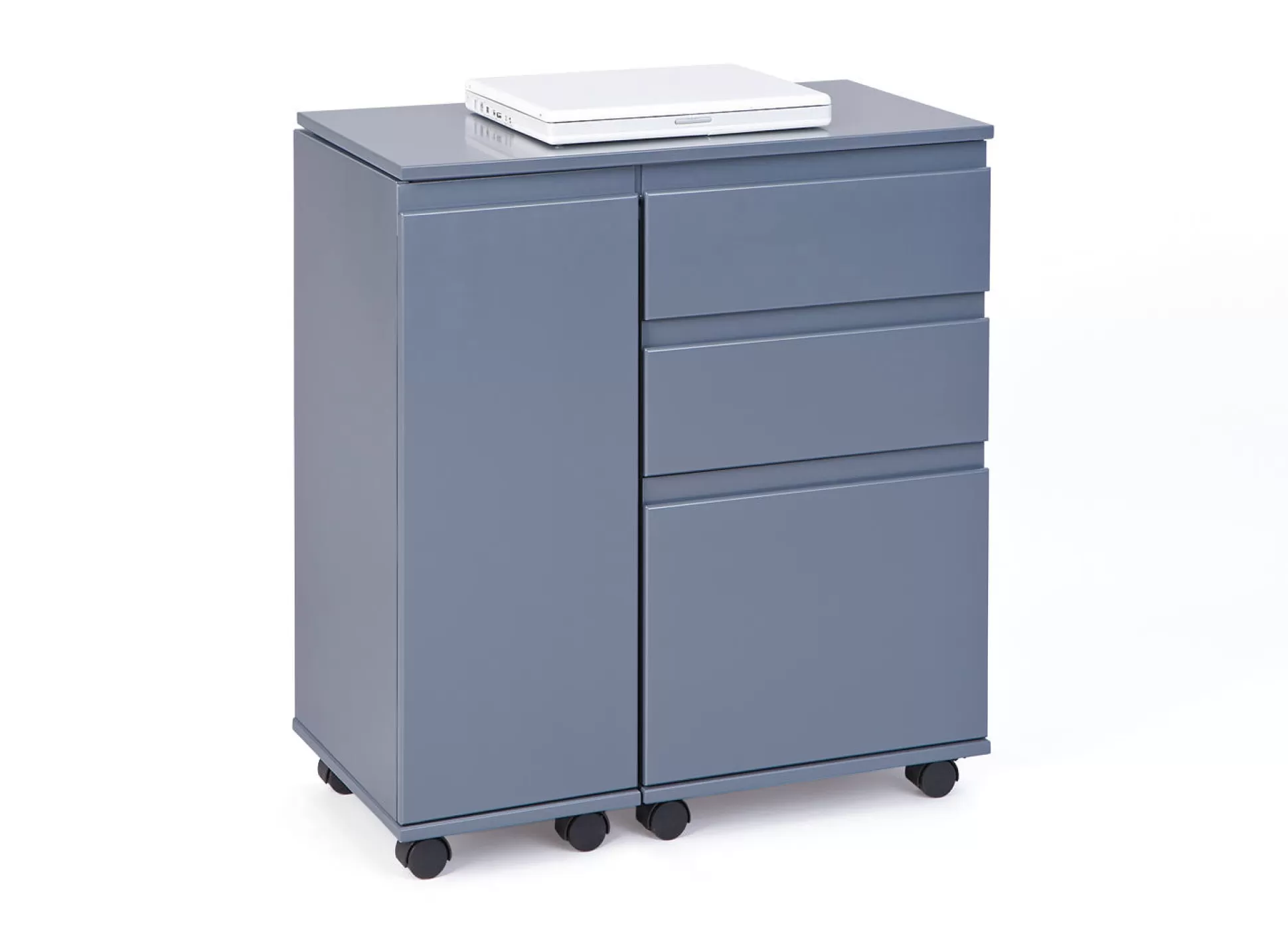 Dmora Scrivanie<Scrivania/mobile allungabile con cassetti e contenitore in MDF laccato
