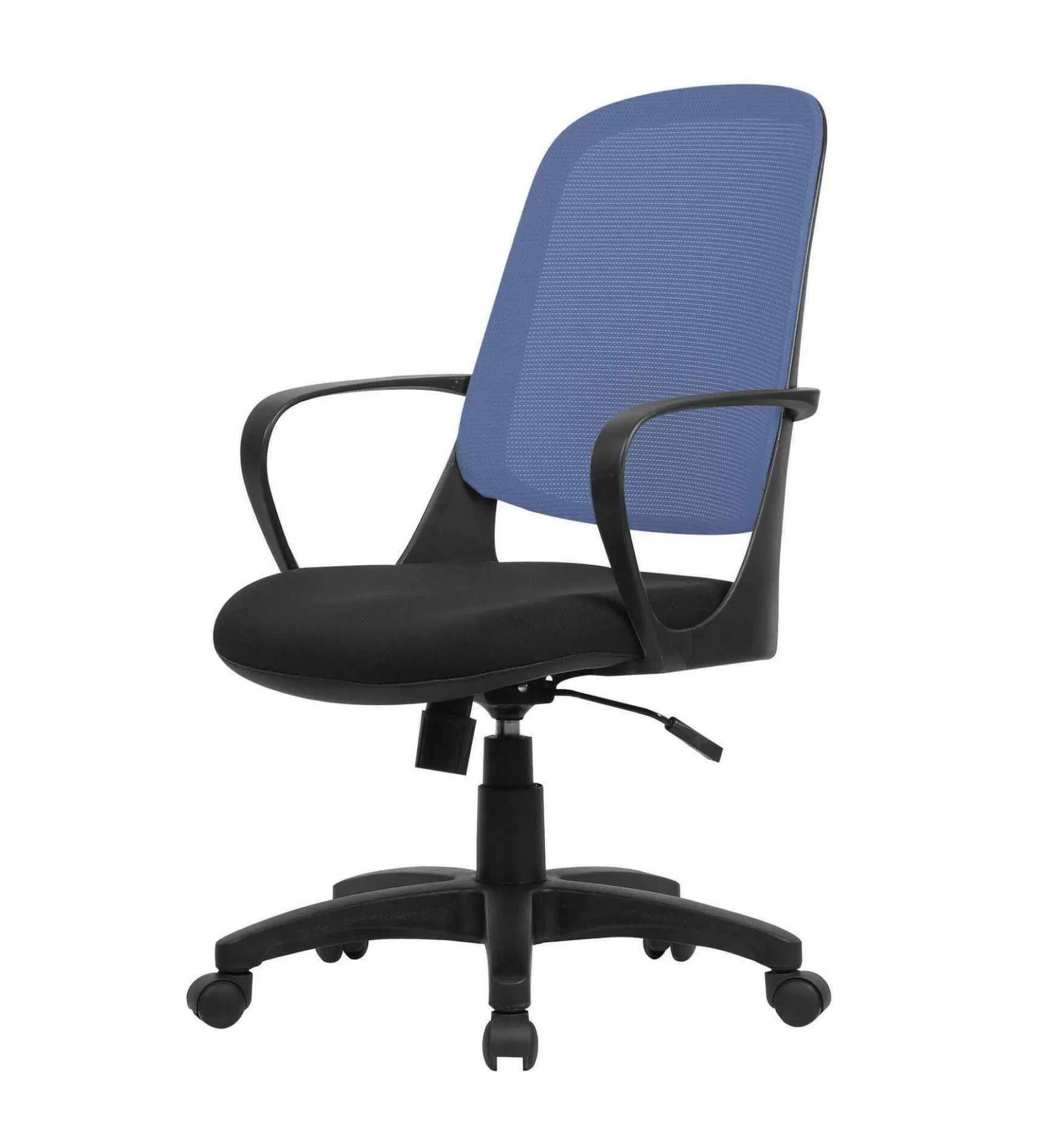 Dmora Sedie Con Ruote<Sedia con ruote Arcola, 61x60h99/108 cm, Nero e Blu