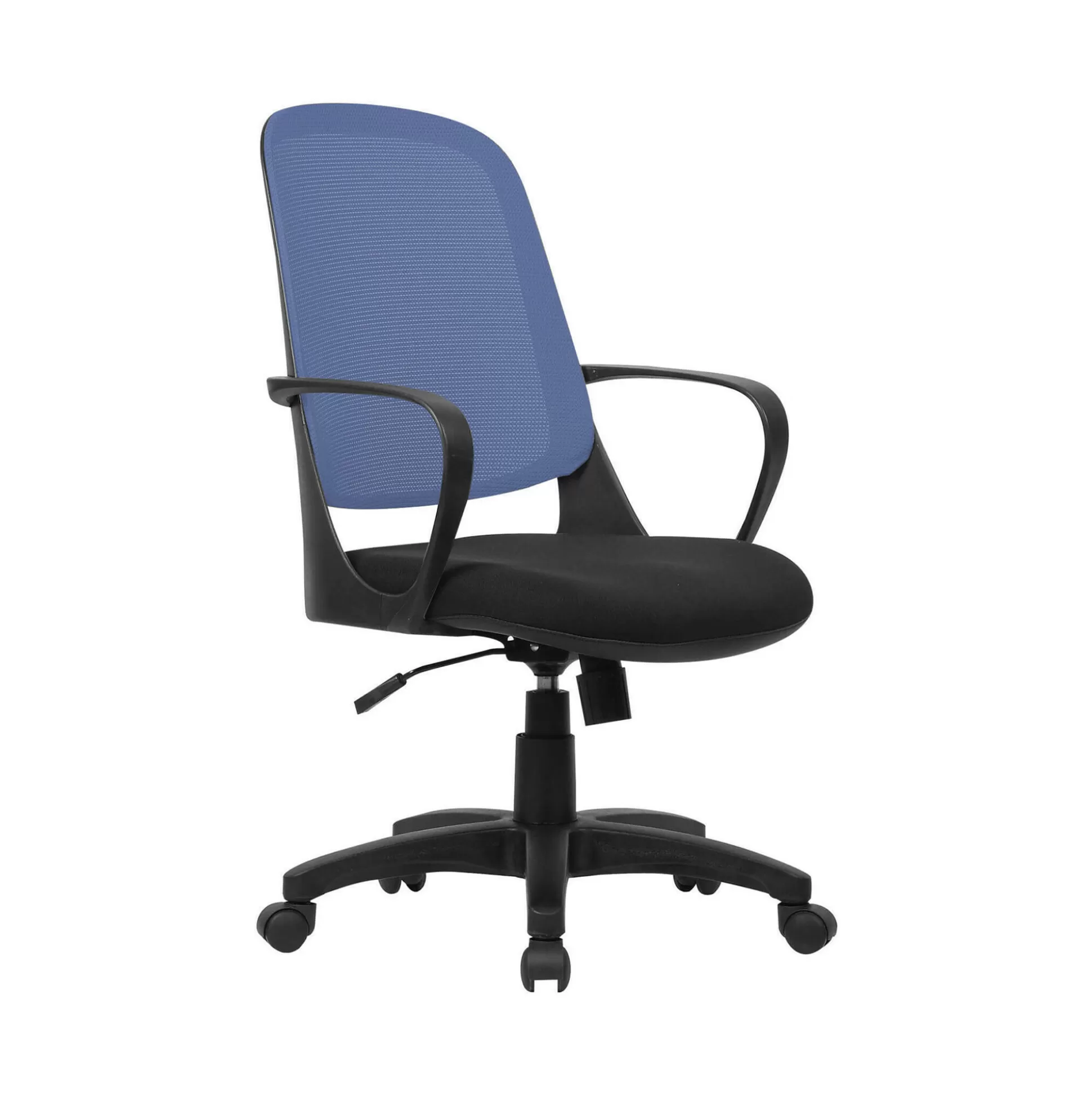 Dmora Sedie Con Ruote<Sedia con ruote Arcola, 61x60h99/108 cm, Nero e Blu