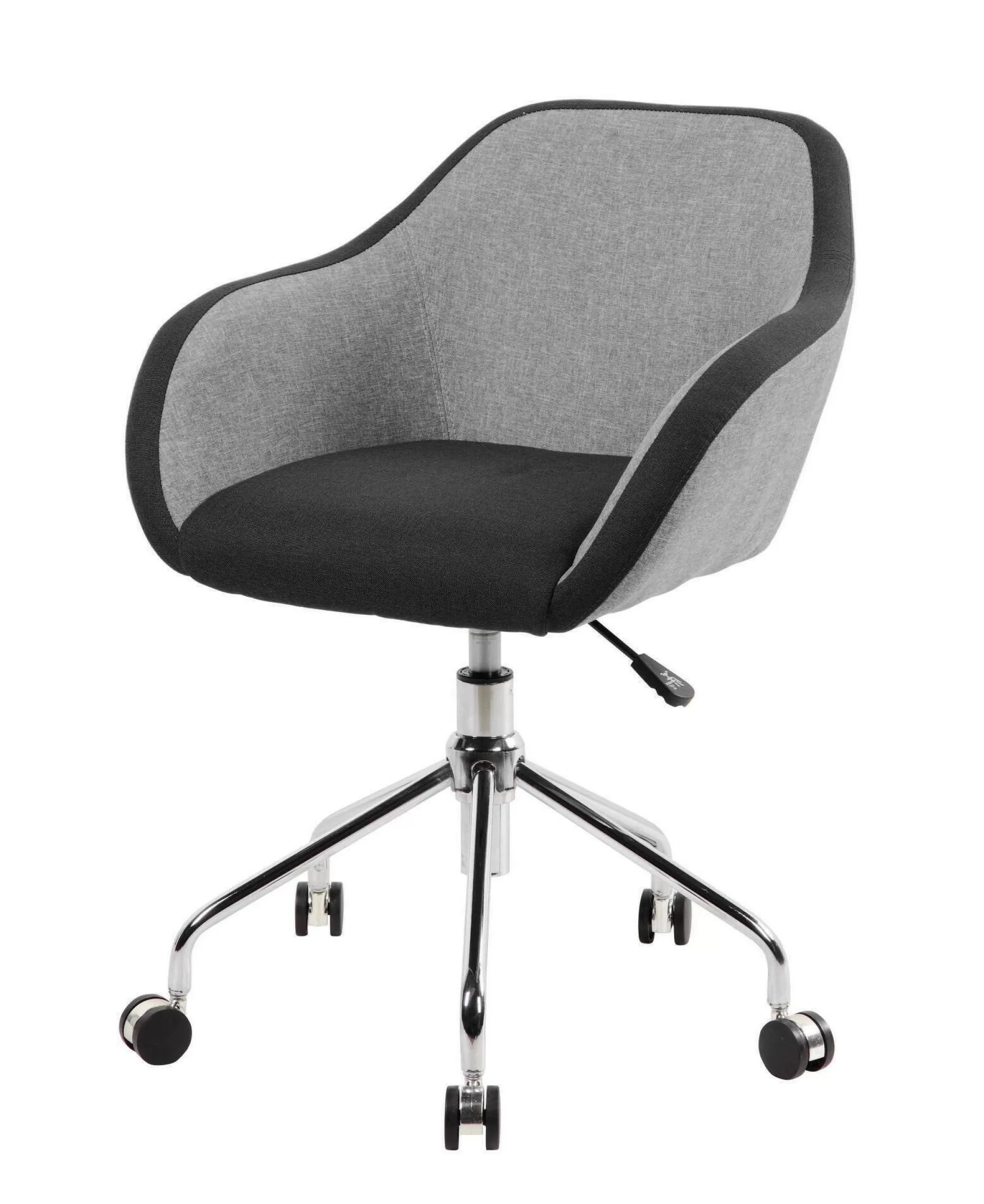 Dmora Sedie Con Ruote<Sedia con ruote Bardello, 56x58h77/84 cm, Grigio e Nero