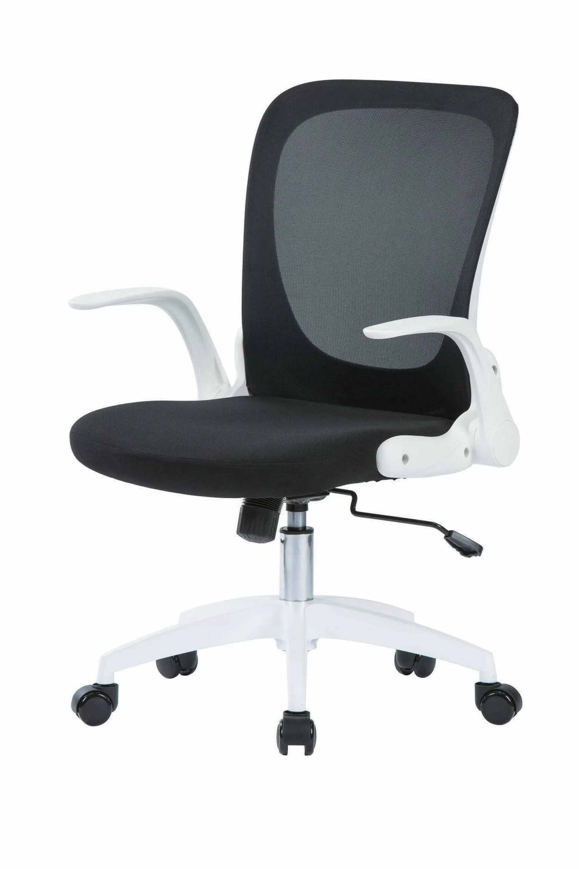 Dmora Sedie Con Ruote<Sedia con ruote Baschi, 60x59h86/96 cm, Nero e Bianco