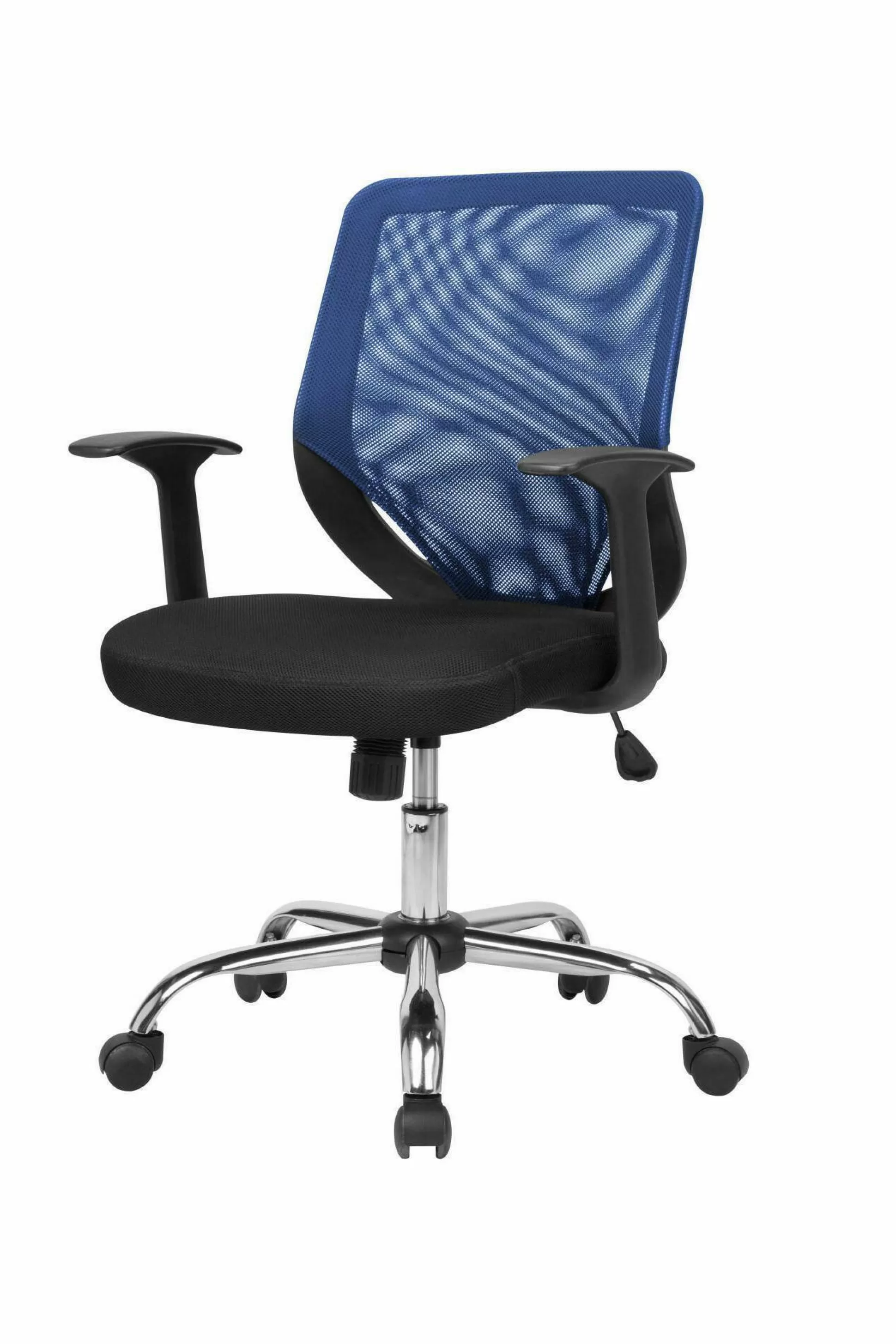 Dmora Sedie Con Ruote<Sedia con ruote Daaro, 60x54h90/98 cm, Nero e Blu