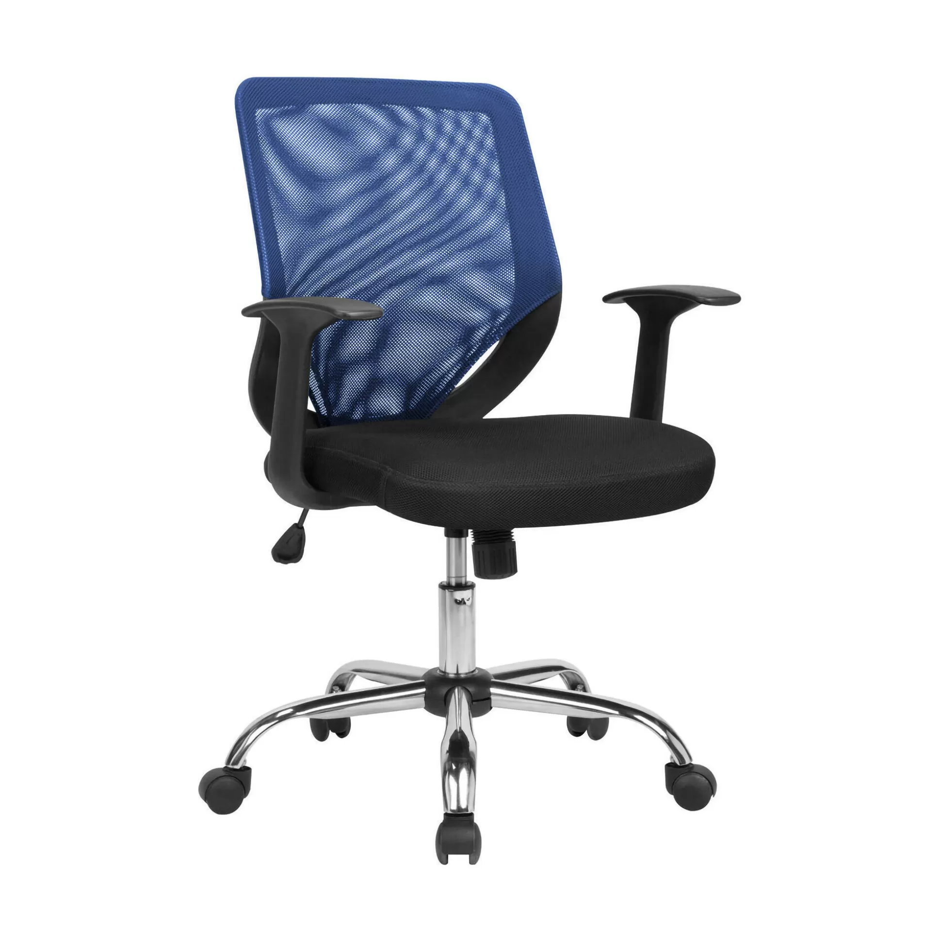 Dmora Sedie Con Ruote<Sedia con ruote Daaro, 60x54h90/98 cm, Nero e Blu