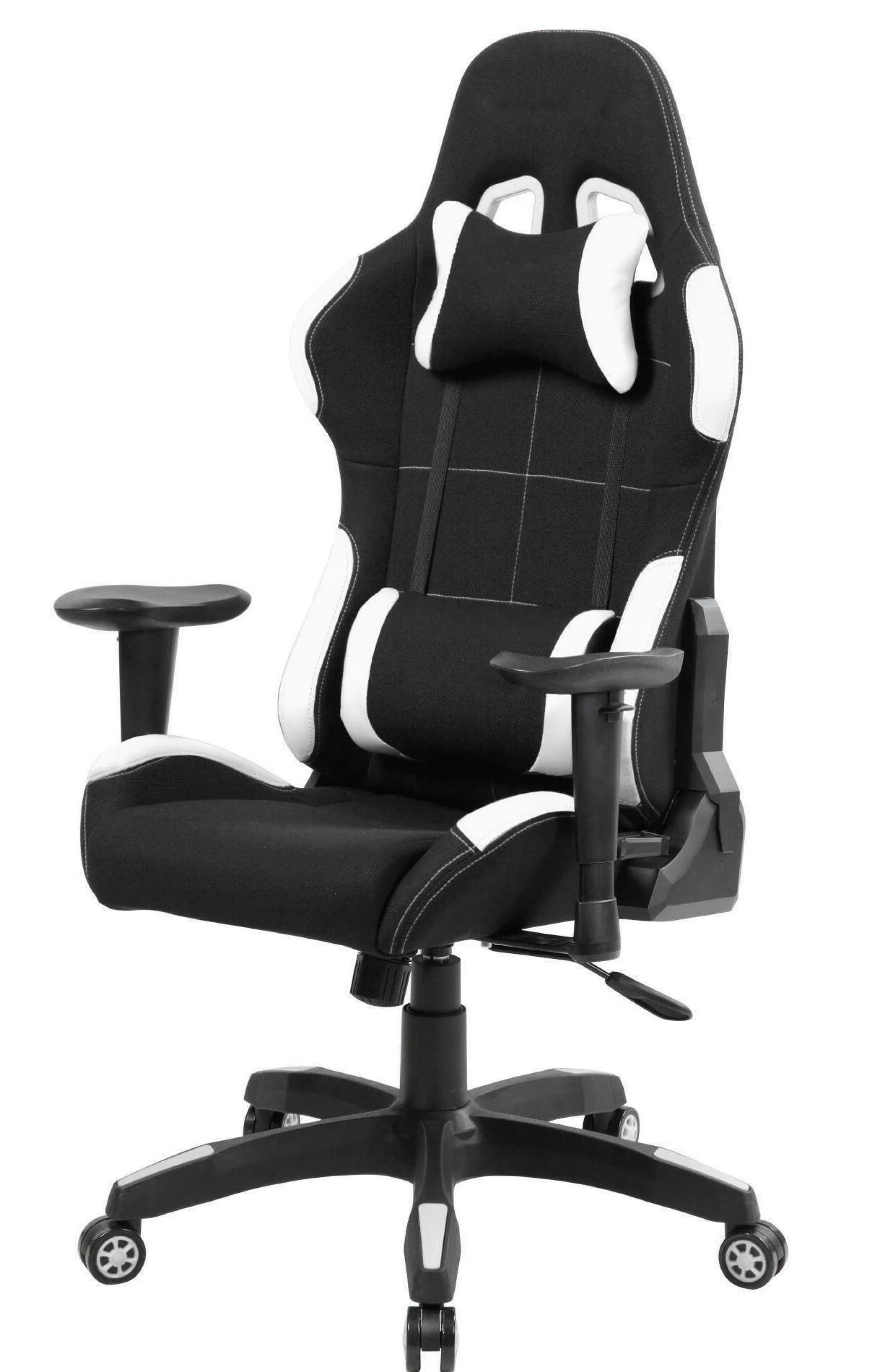 Dmora Sedie Con Ruote<Sedia con ruote Daren, 57x72h124/134 cm, Nero e Bianco
