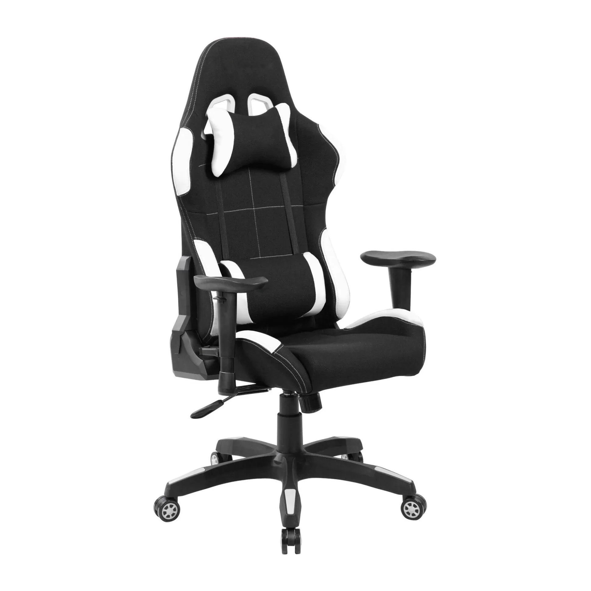 Dmora Sedie Con Ruote<Sedia con ruote Daren, 57x72h124/134 cm, Nero e Bianco