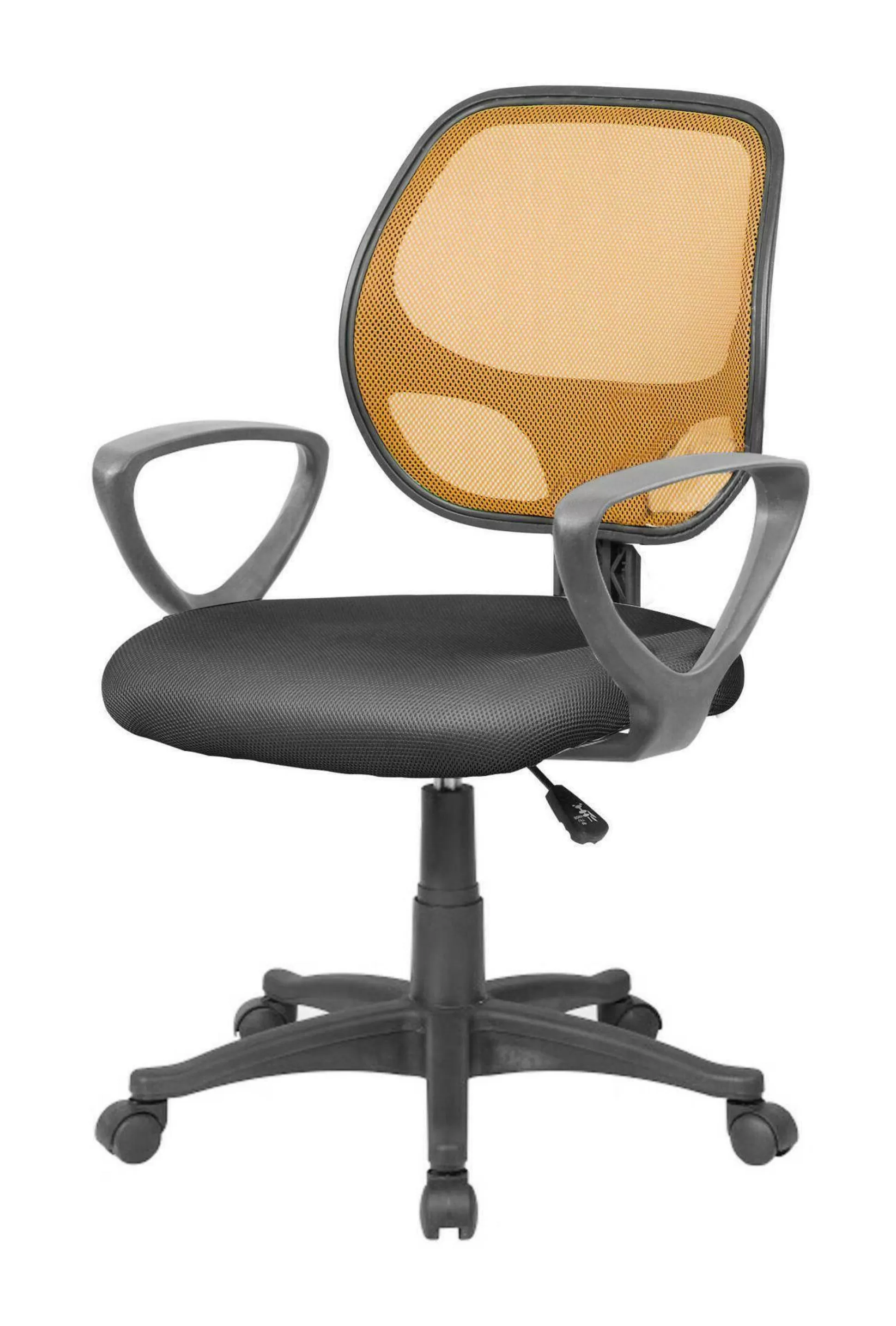 Dmora Sedie Con Ruote<Sedia con ruote Ddjidj, 56x57h88/100 cm, Nero e Arancione