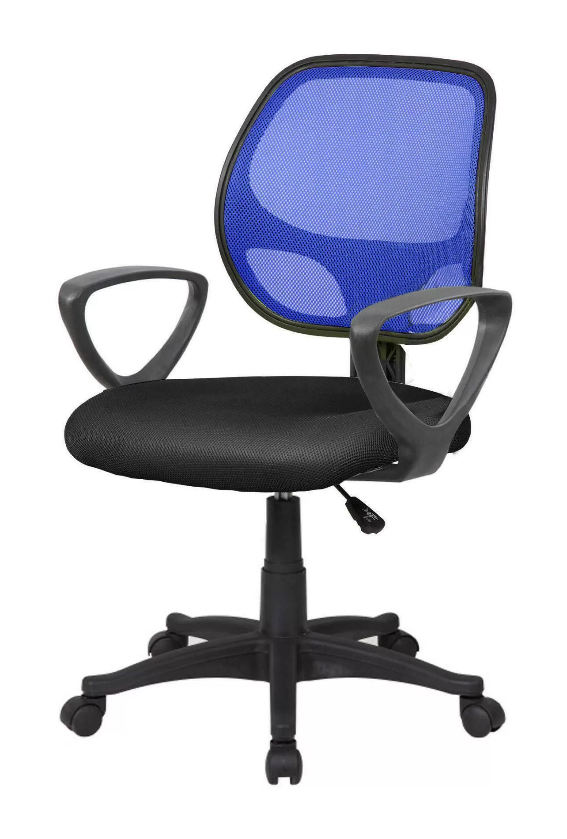 Dmora Sedie Con Ruote<Sedia con ruote Ddjidj, 56x57h88/100 cm, Nero e Blu