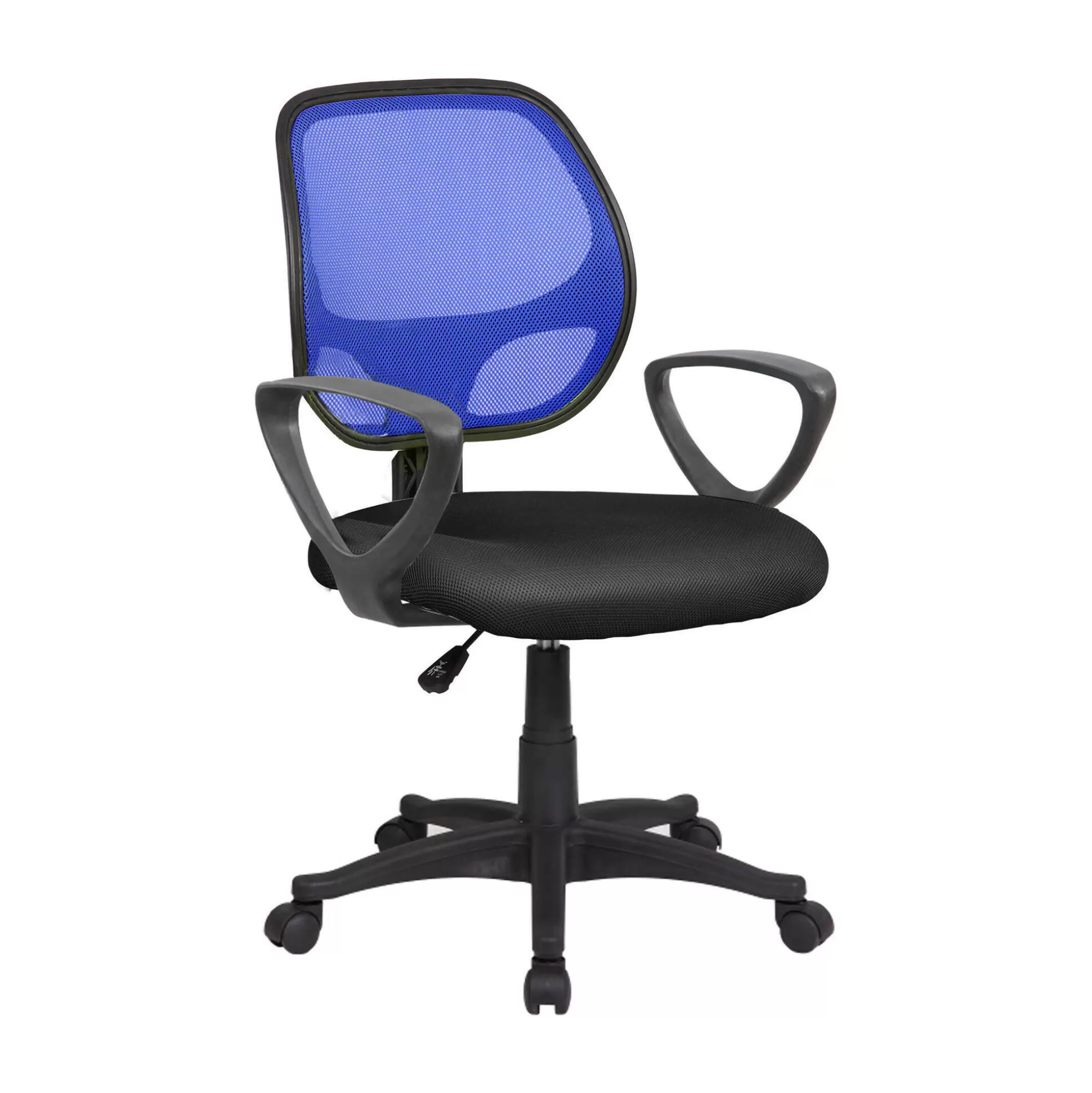 Dmora Sedie Con Ruote<Sedia con ruote Ddjidj, 56x57h88/100 cm, Nero e Blu