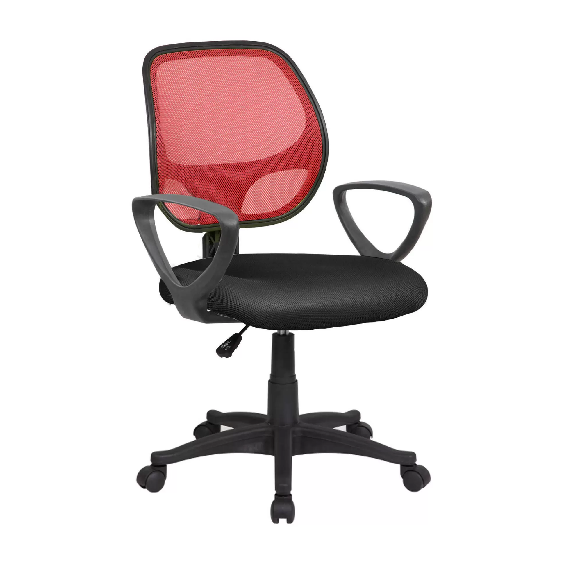 Dmora Sedie Con Ruote<Sedia con ruote Ddjidj, 56x57h88/100 cm, Nero e Rosso
