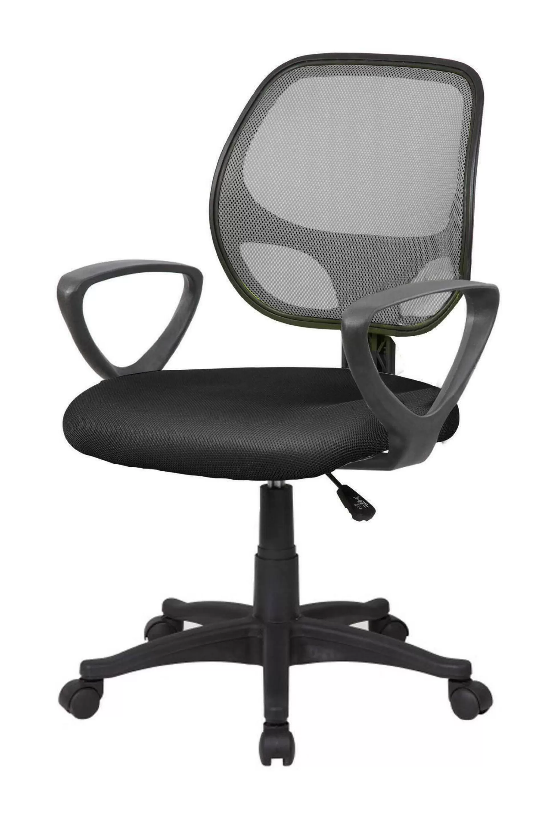 Dmora Sedie Con Ruote<Sedia con ruote Filiberta, 56x57h88/100 cm, Nero e Grigio