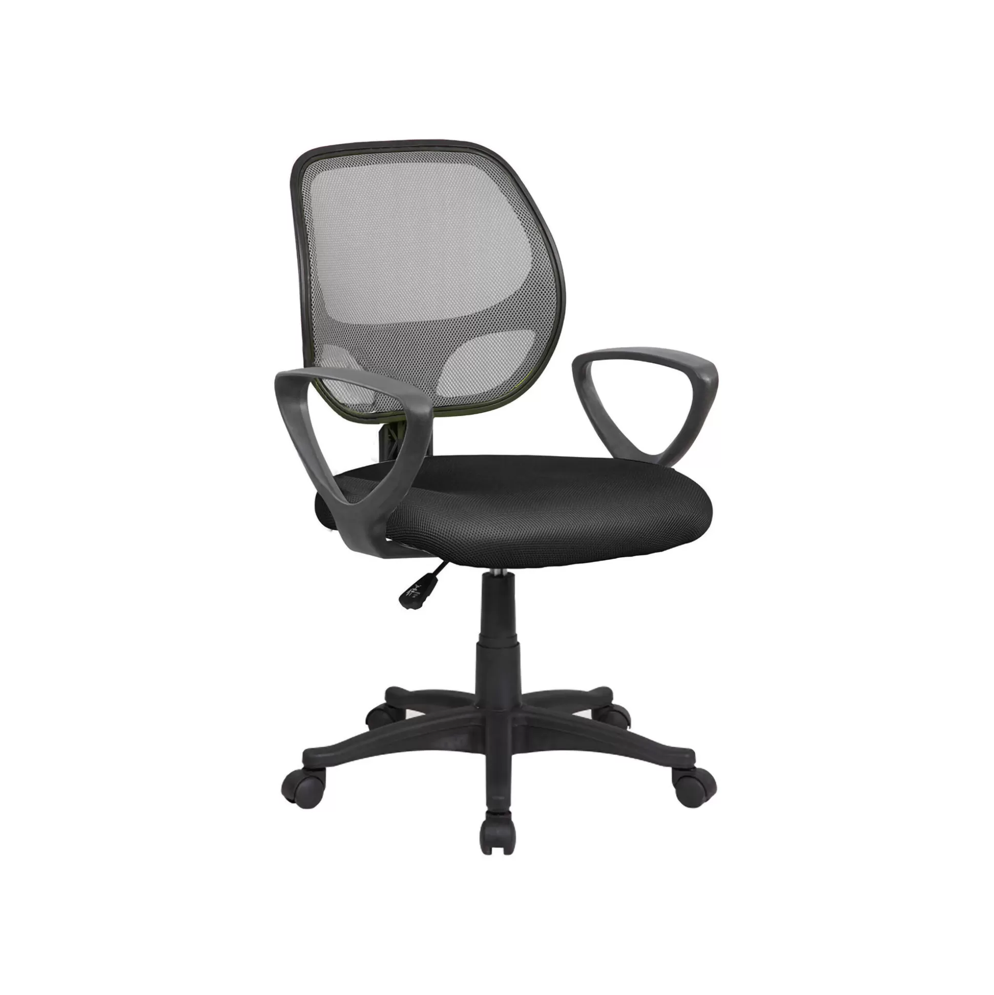Dmora Sedie Con Ruote<Sedia con ruote Filiberta, 56x57h88/100 cm, Nero e Grigio