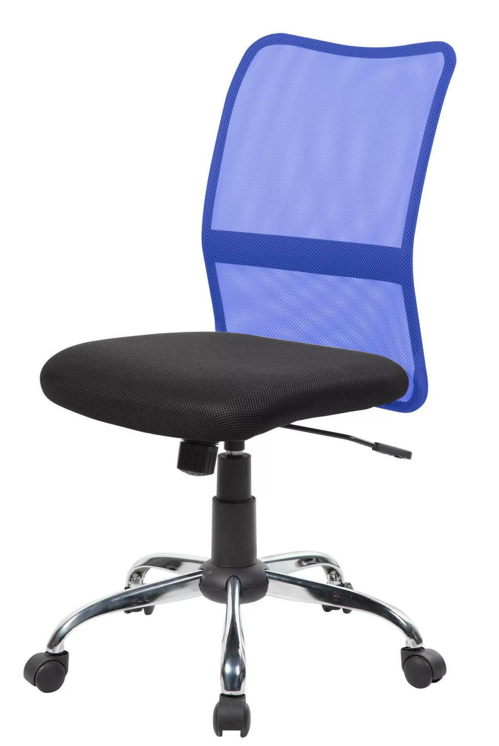 Dmora Sedie Con Ruote<Sedia con ruote Maysak, 57x46h90/100 cm, Nero e Blu
