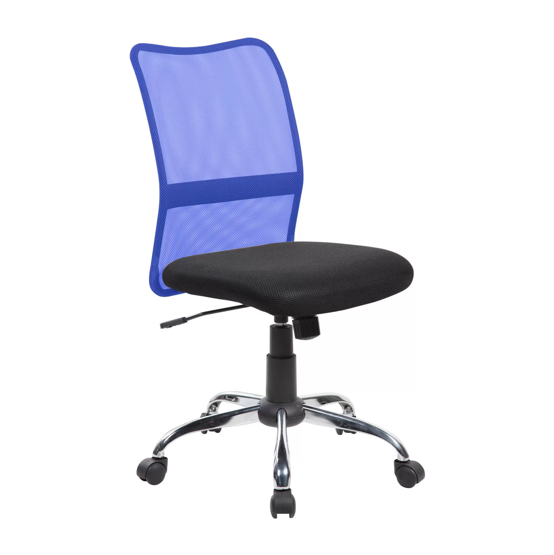 Dmora Sedie Con Ruote<Sedia con ruote Maysak, 57x46h90/100 cm, Nero e Blu
