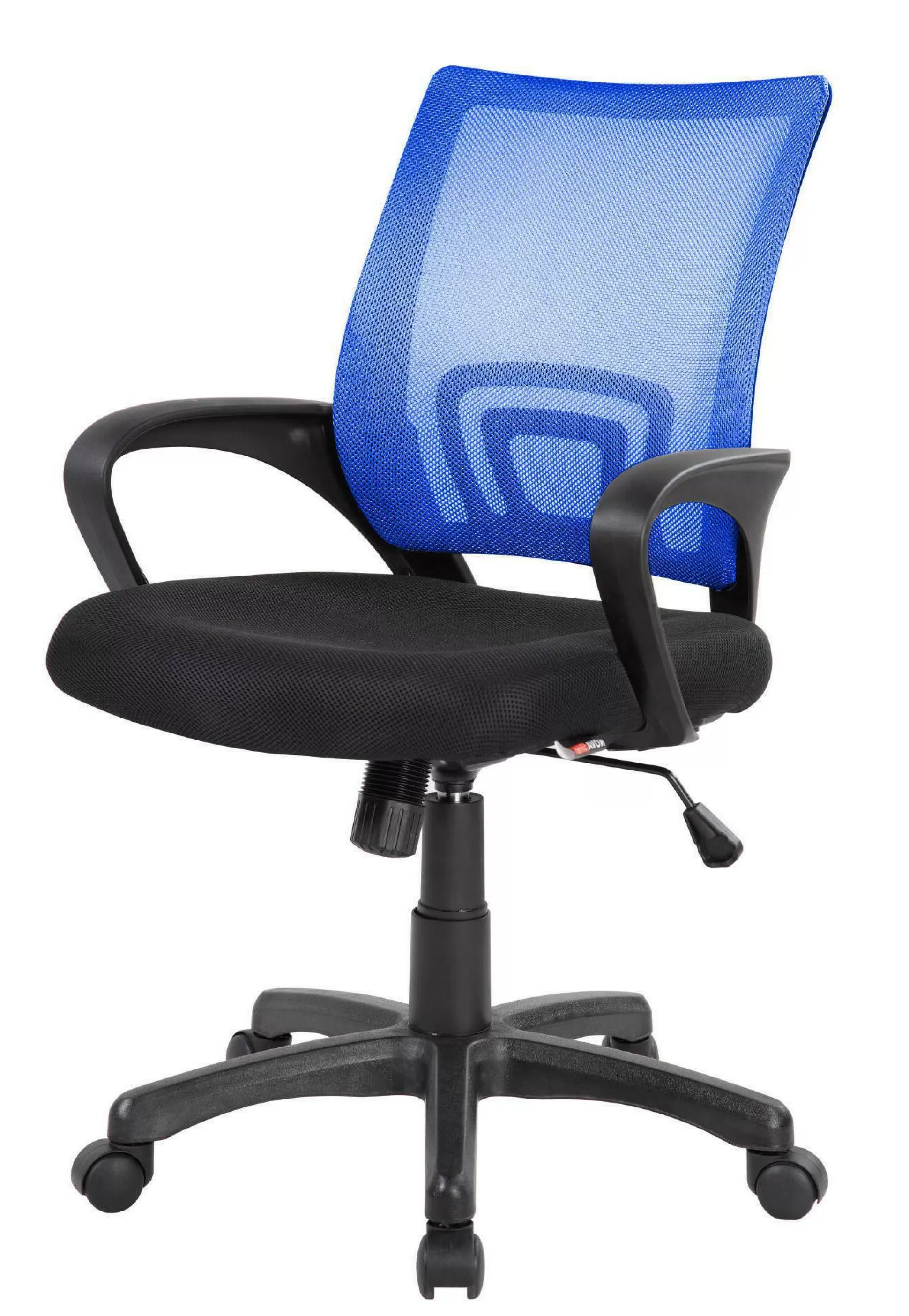 Dmora Sedie Con Ruote<Sedia con ruote Reticolo, 59x54h90/100 cm, Nero e Blu