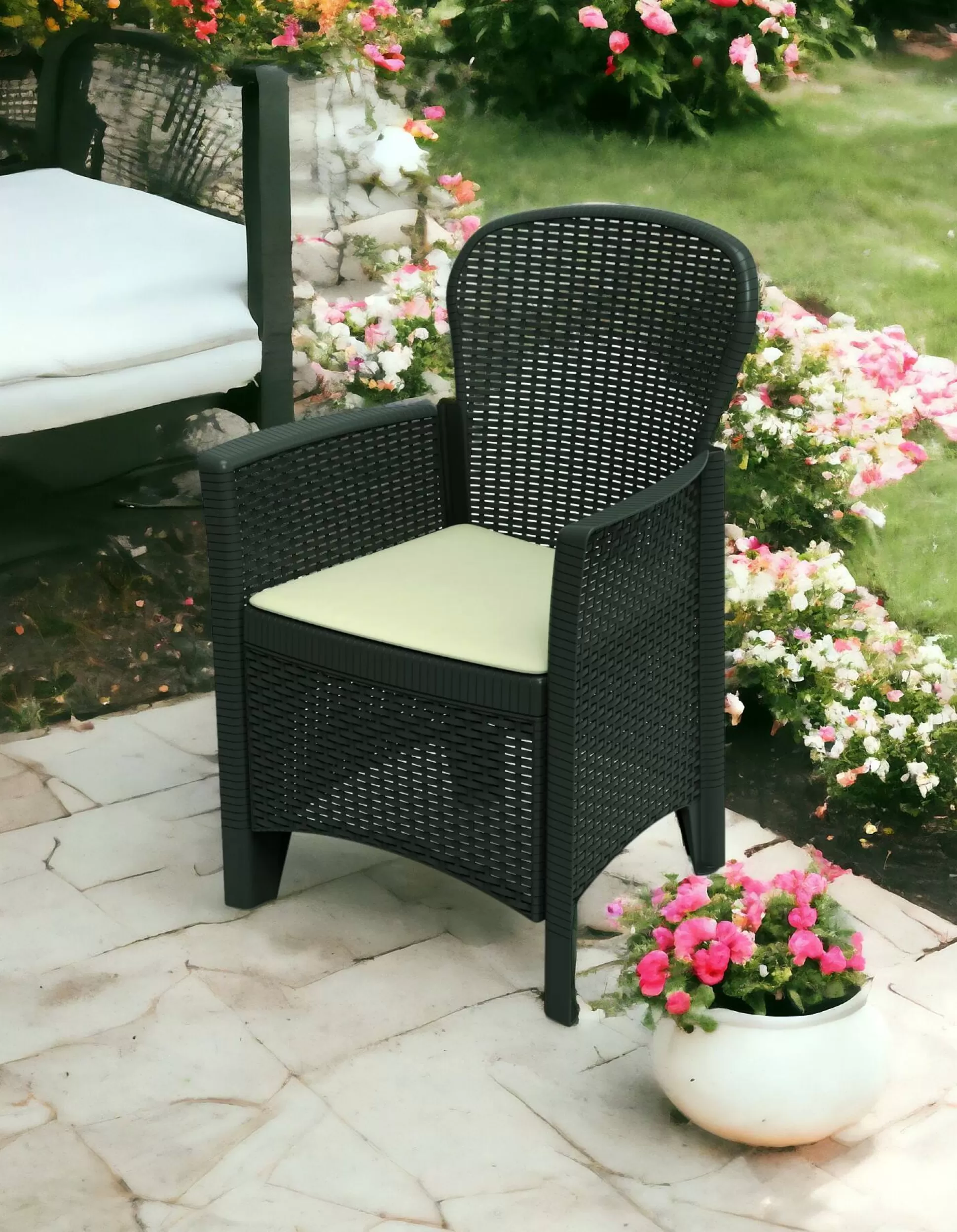 Dmora Sedie Da Esterno<Sedia da esterno Amilton, 60x58h89 cm,