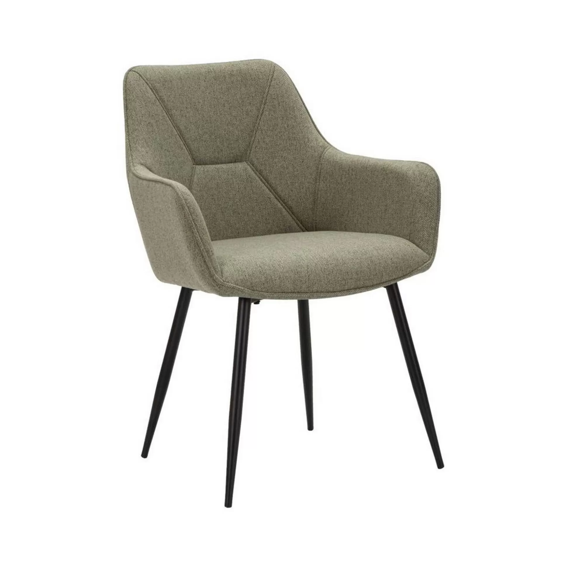 Dmora Sedie<Sedia Editor, 58x63 h86 cm, Nero e Verde