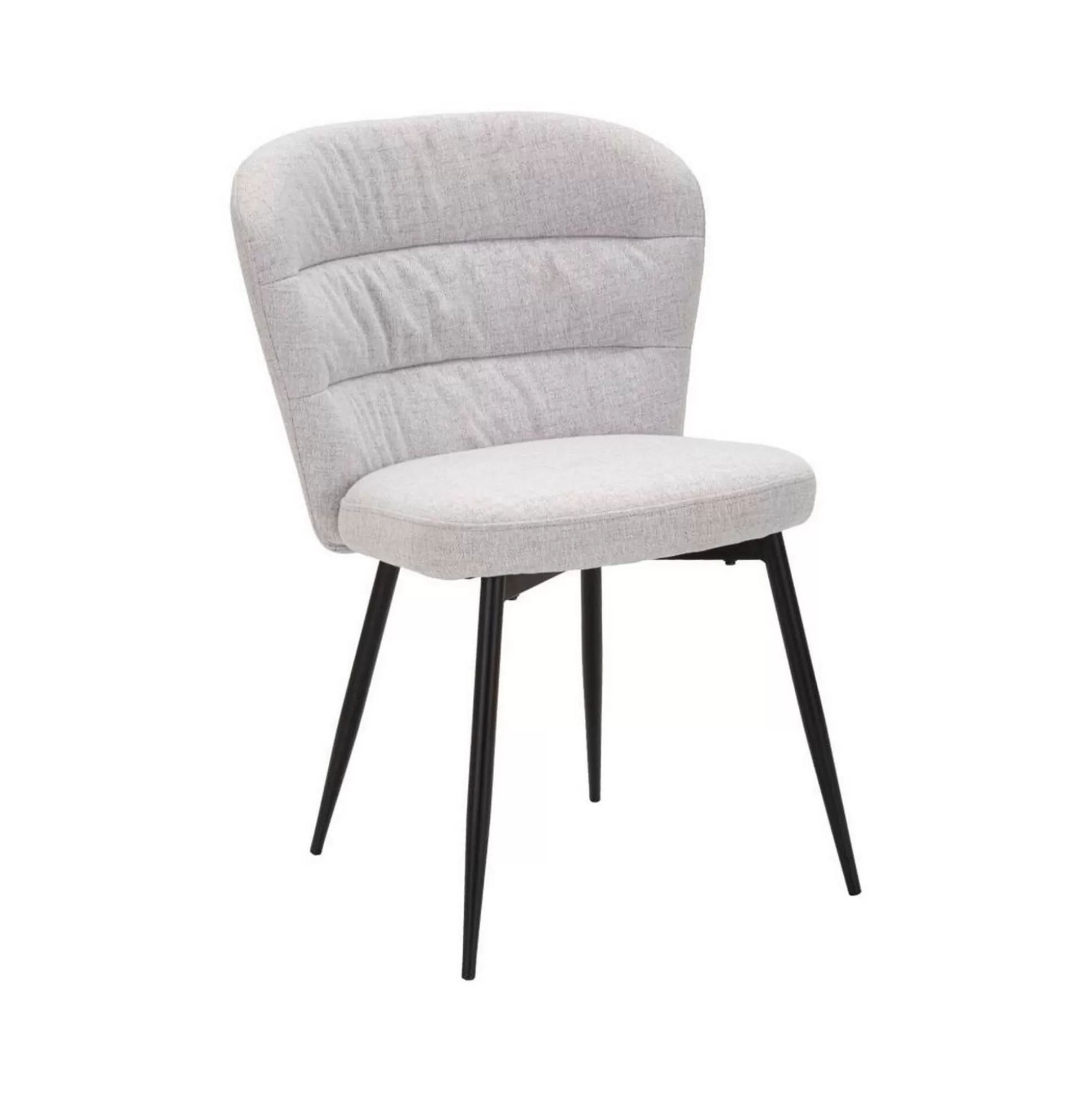 Dmora Sedie<Sedia Leo, 58x61 h85 cm, Nero e Grigio