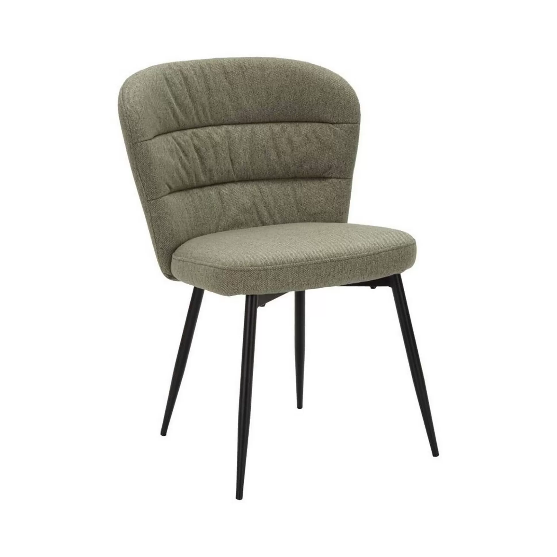 Dmora Sedie<Sedia Leo, 58x61 h85 cm, Nero e Verde