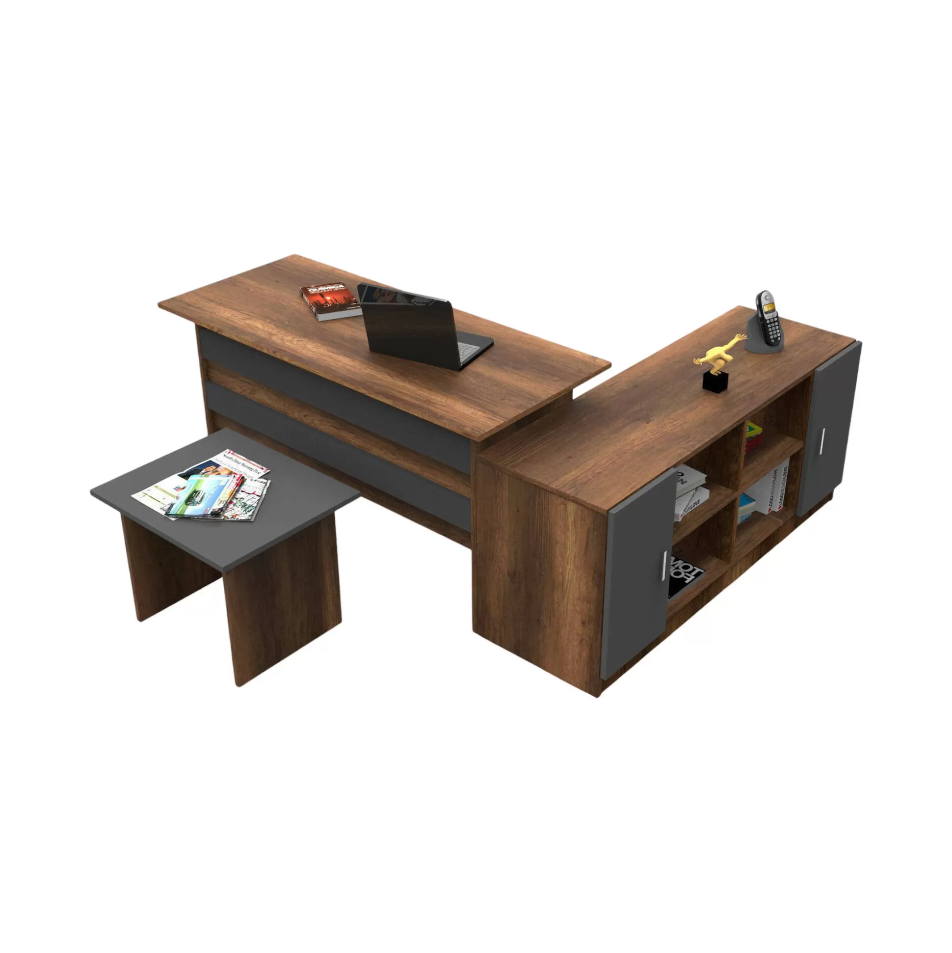 Dmora Set Da Ufficio<Set da ufficio Dgiammarc, Noce e Antracite