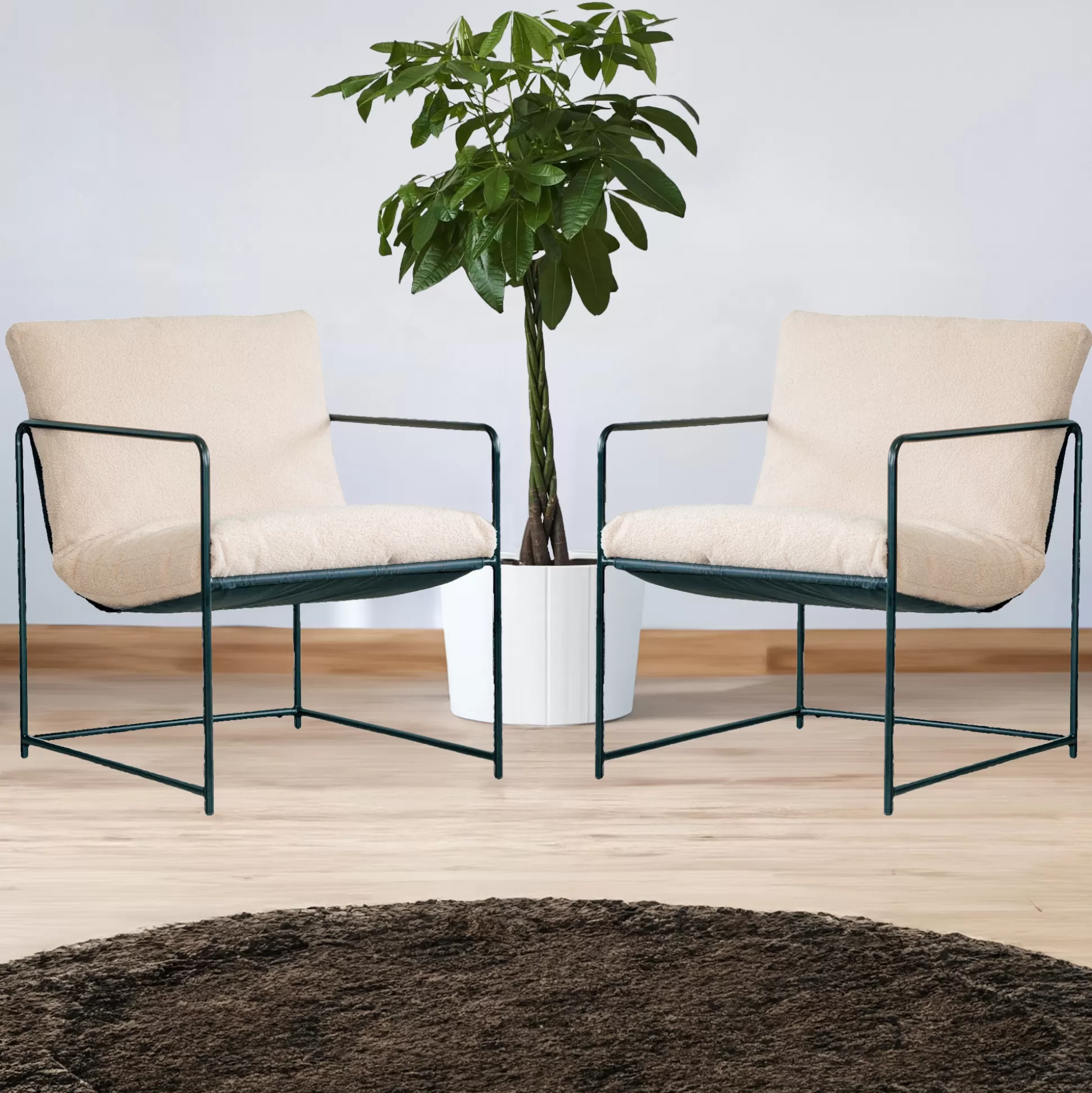 Dmora Poltrone<Set di 2 poltrone Appare, 61x67h75 cm,