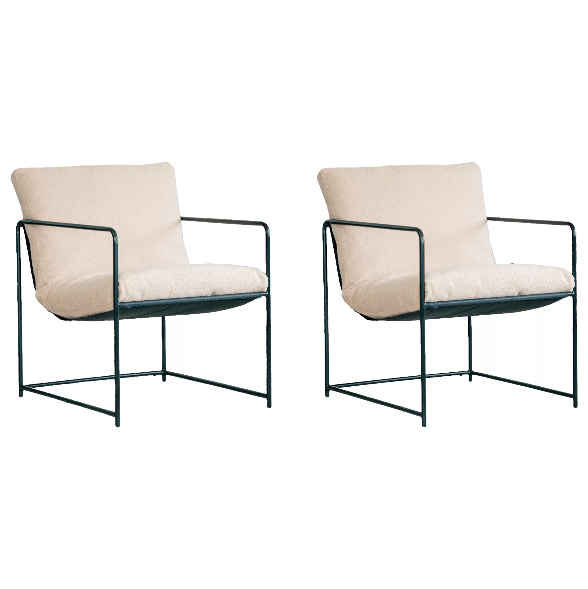 Dmora Poltrone<Set di 2 poltrone Appare, 61x67h75 cm,